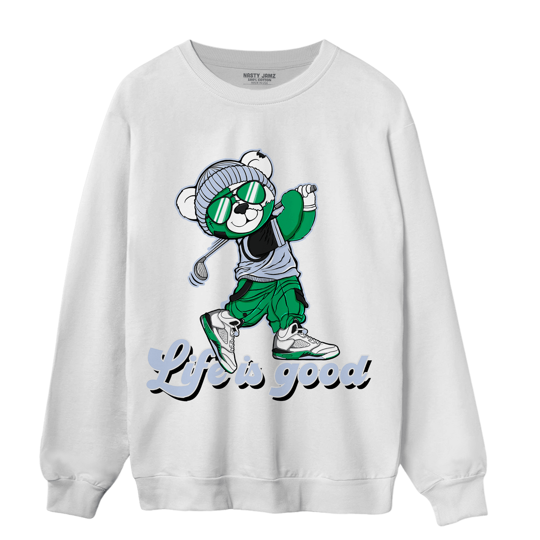 Lucky Green 5s Sweatshirt Match BER Like Golf - NastyJamz