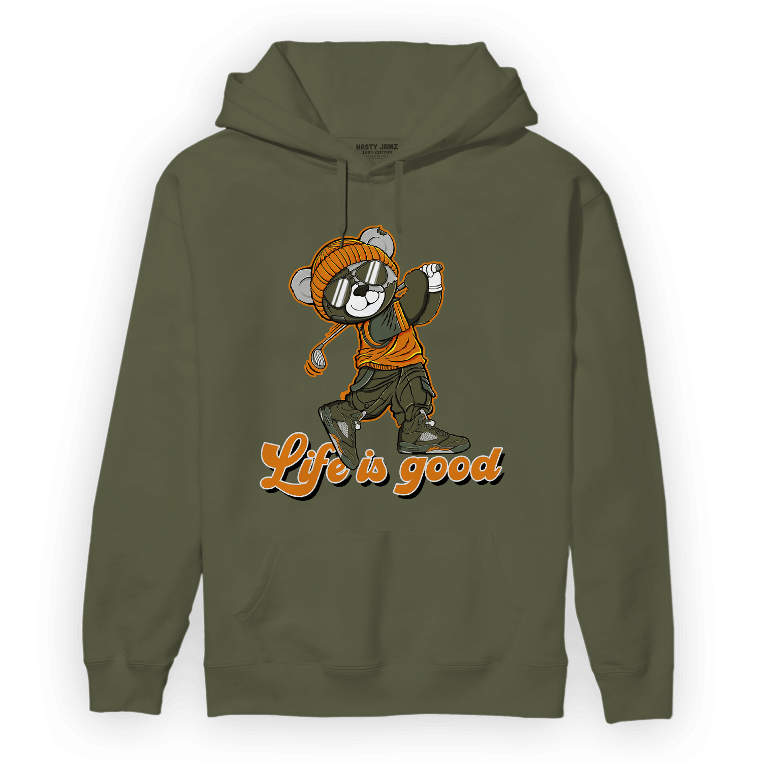 Olive 5s Hoodie Match BER Like Golf - NastyJamz