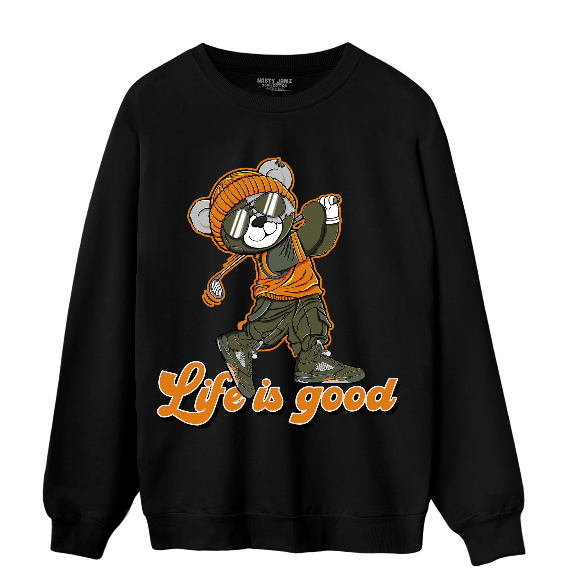 Olive 5s Sweatshirt Match BER Like Golf - NastyJamz