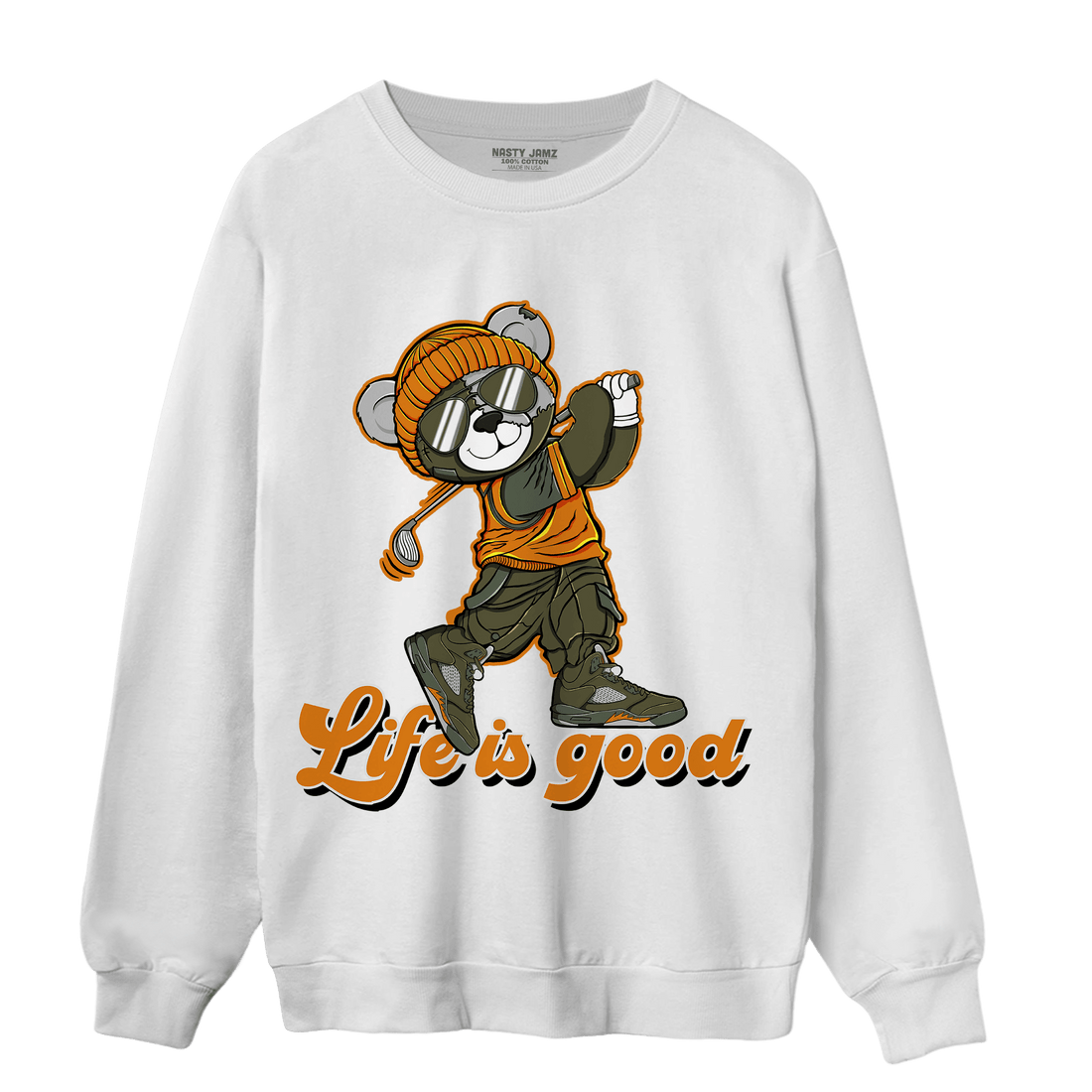 Olive 5s Sweatshirt Match BER Like Golf - NastyJamz
