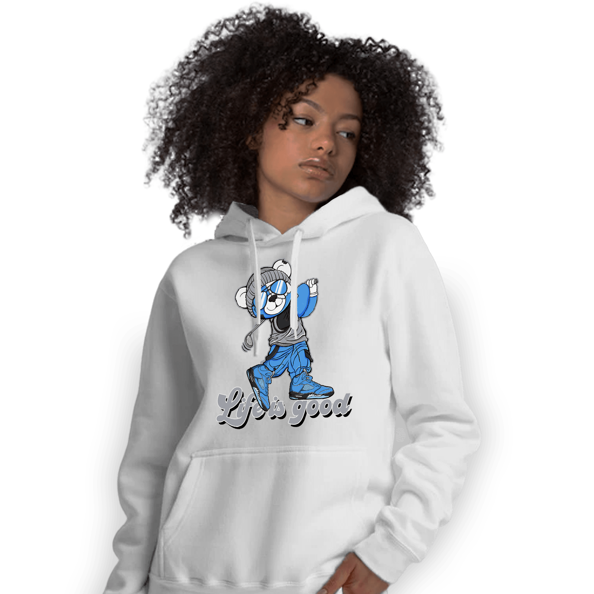University Blue 5s Hoodie Match BER Like Golf - NastyJamz