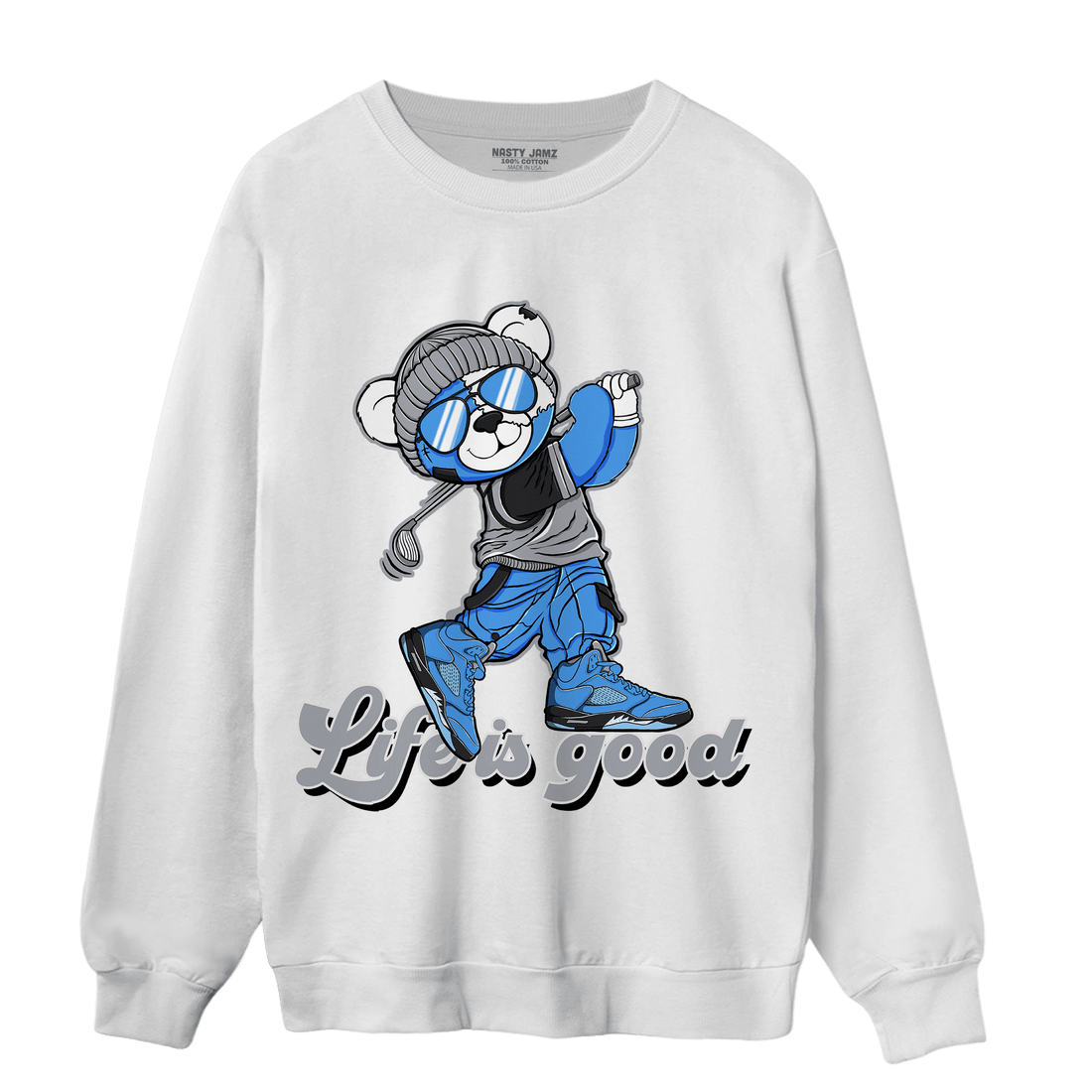 University Blue 5s Sweatshirt Match BER Like Golf - NastyJamz