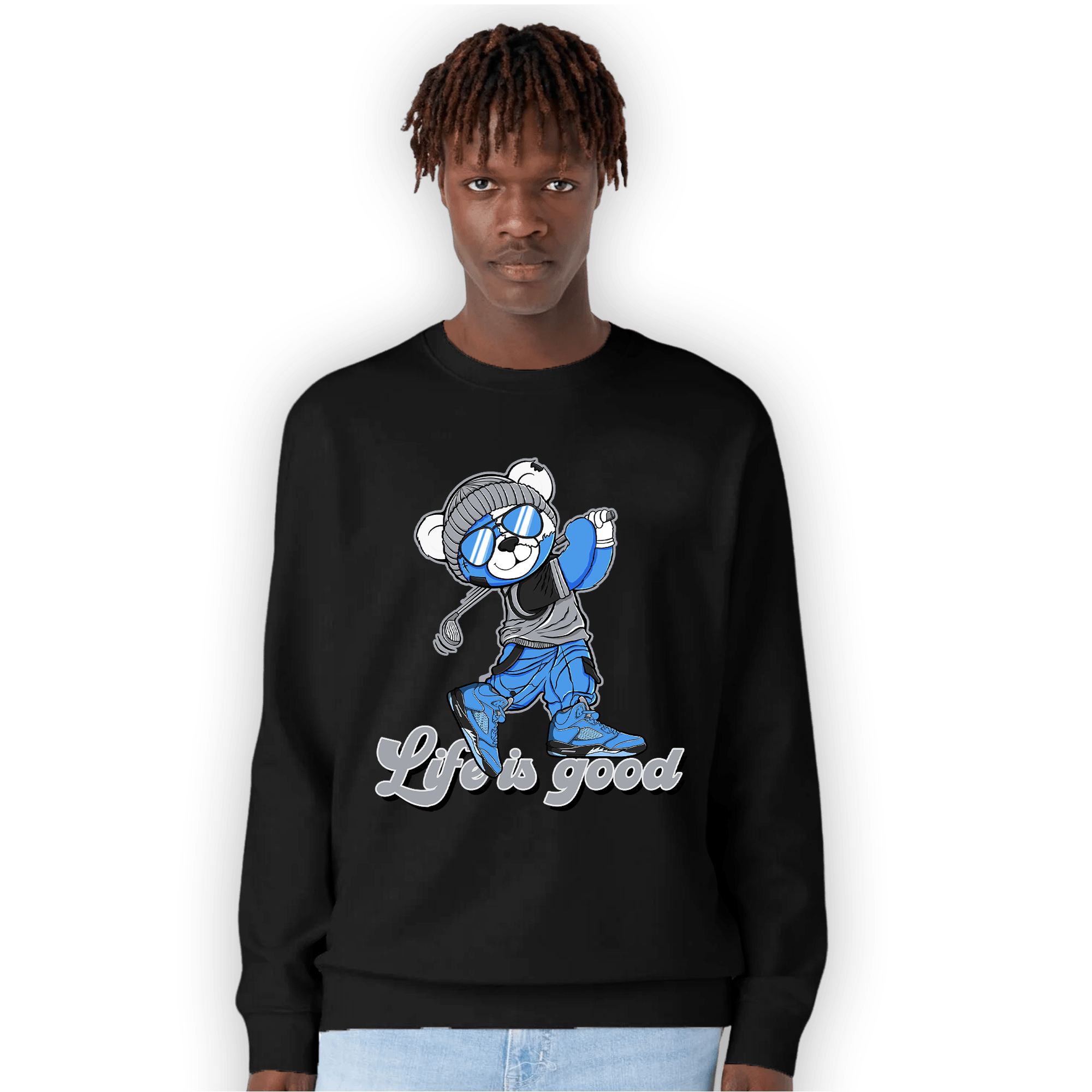 University Blue 5s Sweatshirt Match BER Like Golf - NastyJamz