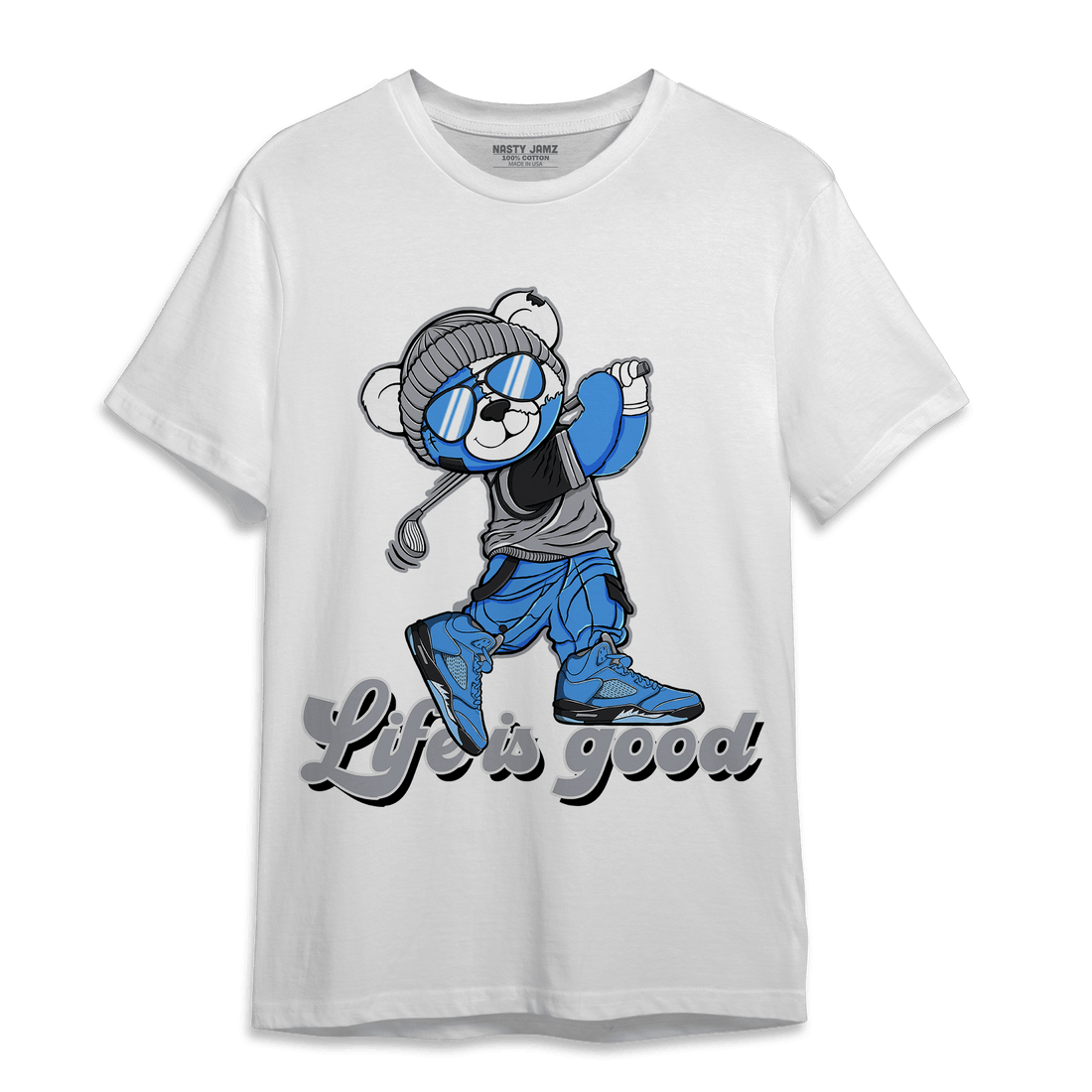 University Blue 5s T Shirt Match BER Like Golf - NastyJamz