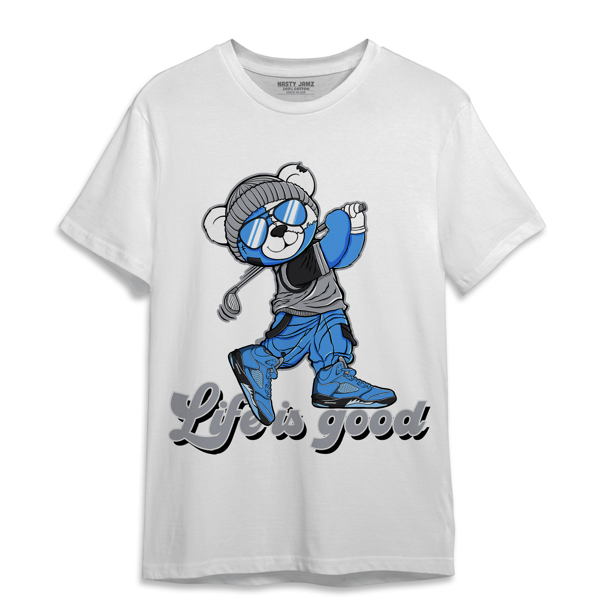 University Blue 5s T Shirt Match BER Like Golf - NastyJamz