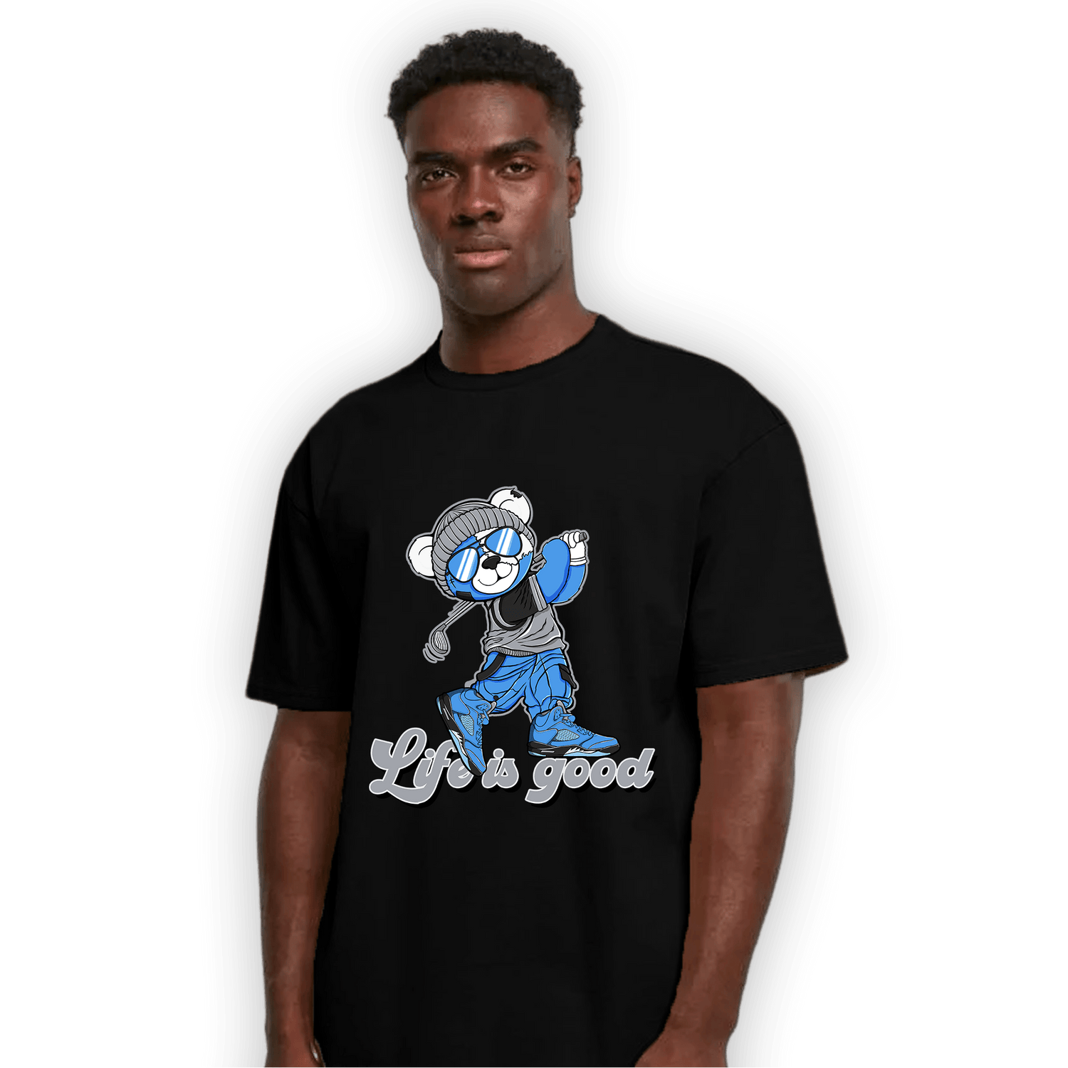 University Blue 5s T Shirt Match BER Like Golf - NastyJamz