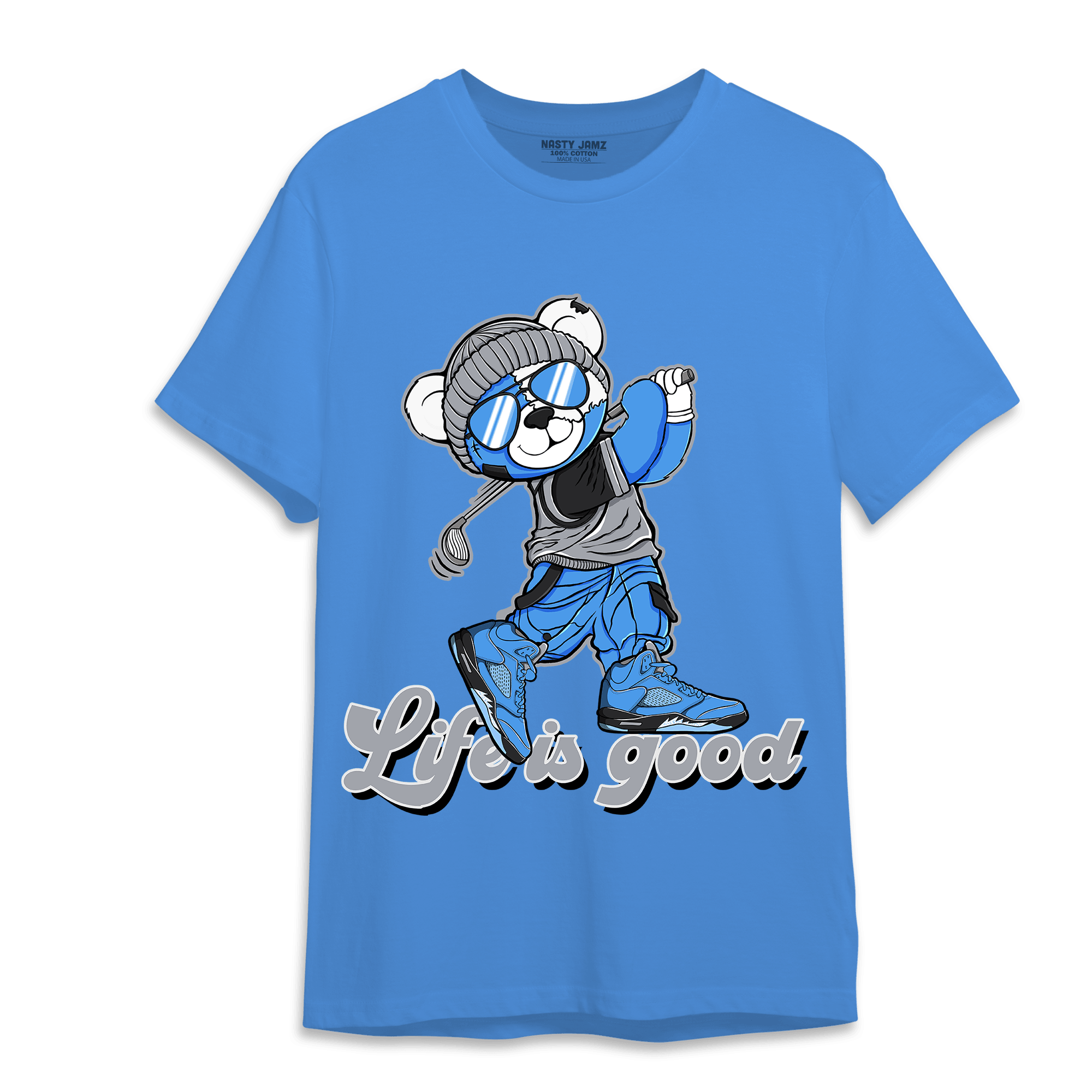 University Blue 5s T Shirt Match BER Like Golf - NastyJamz