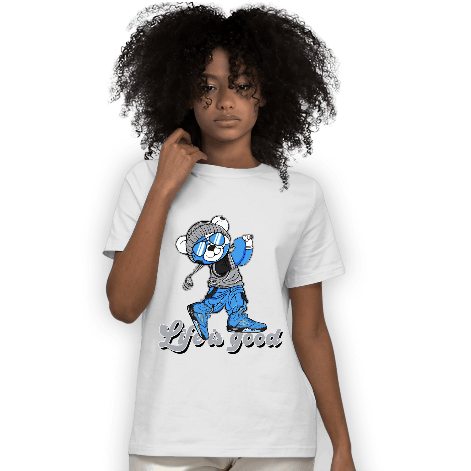 University Blue 5s T Shirt Match BER Like Golf - NastyJamz