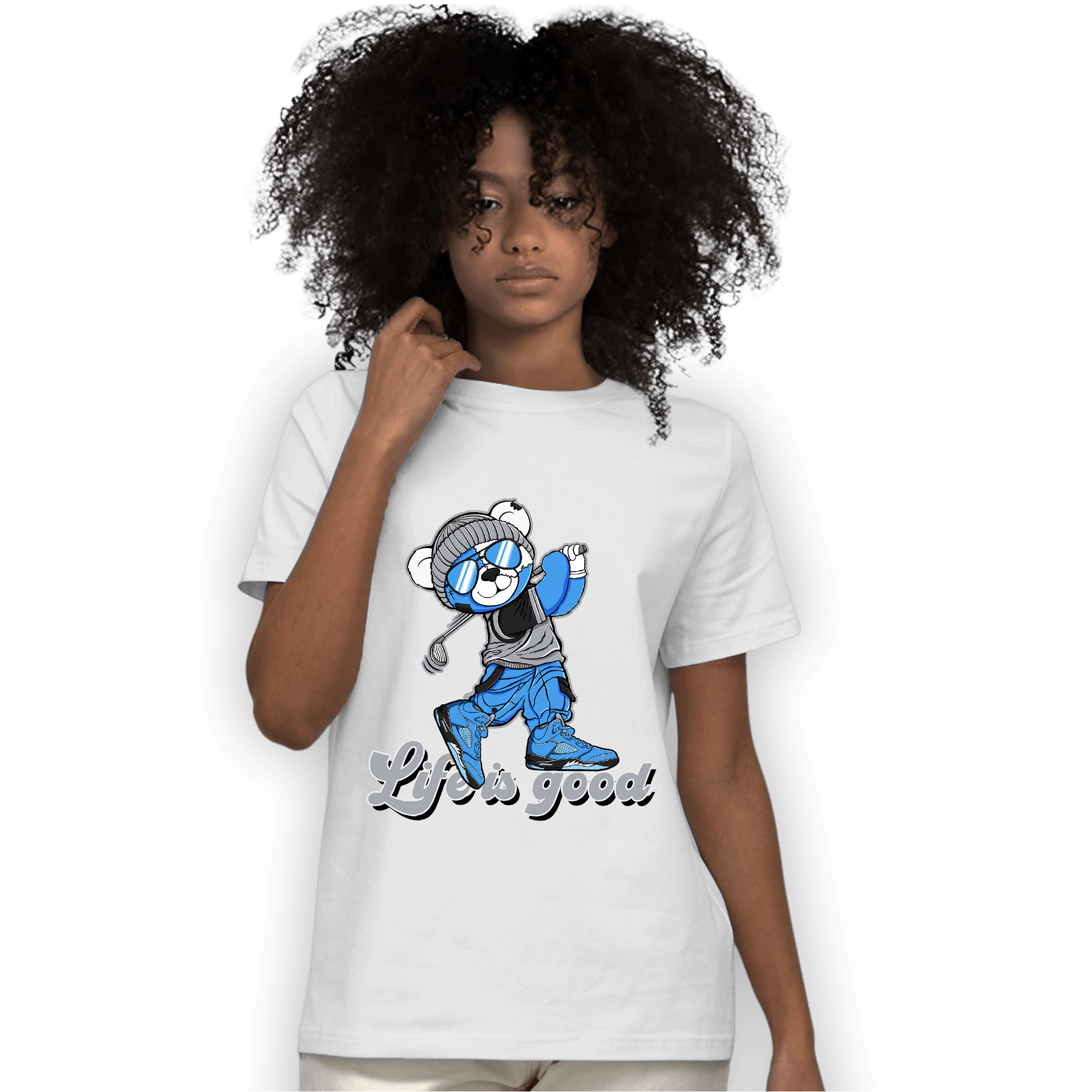 University Blue 5s T Shirt Match BER Like Golf - NastyJamz