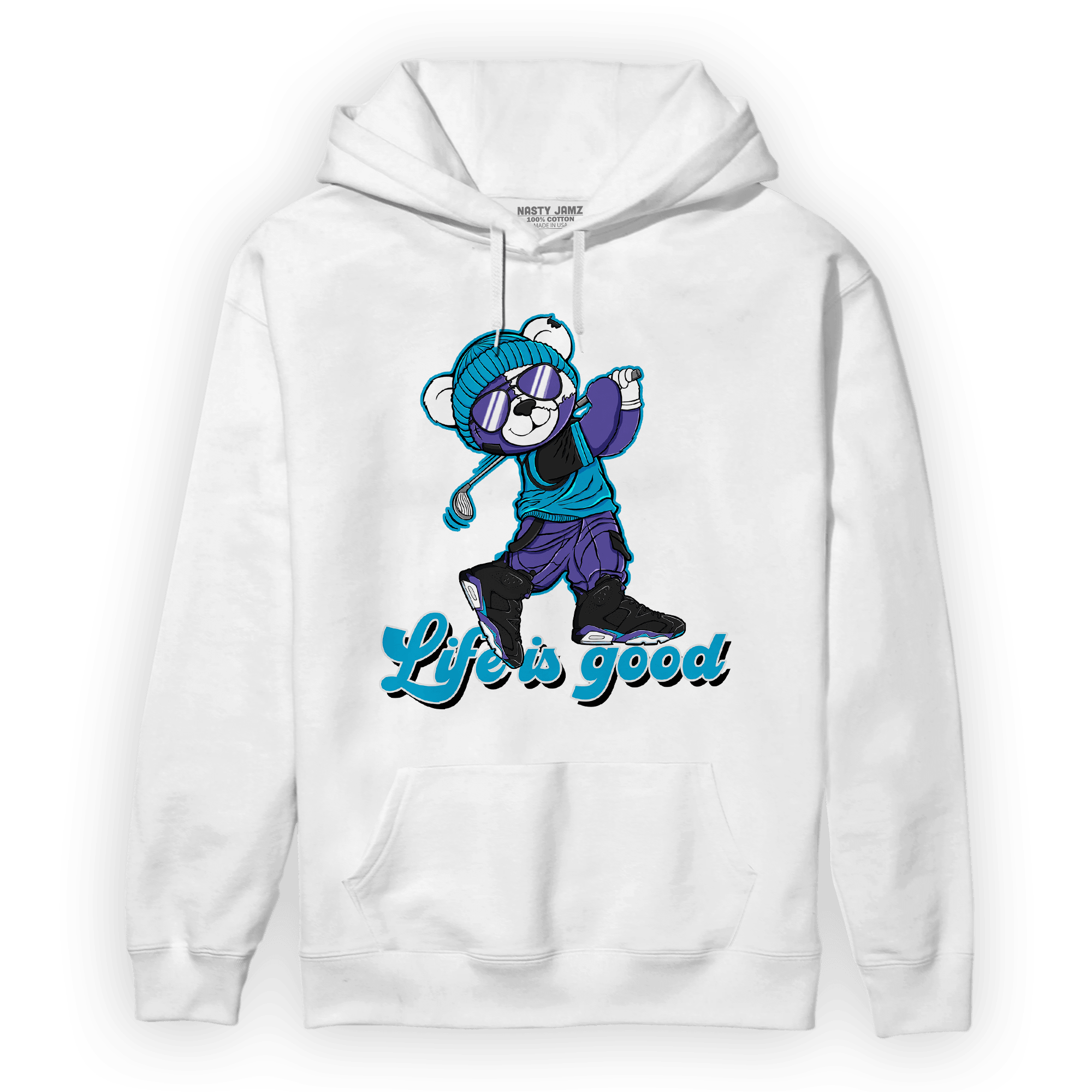 Aqua 6s Hoodie Match BER Like Golf - NastyJamz