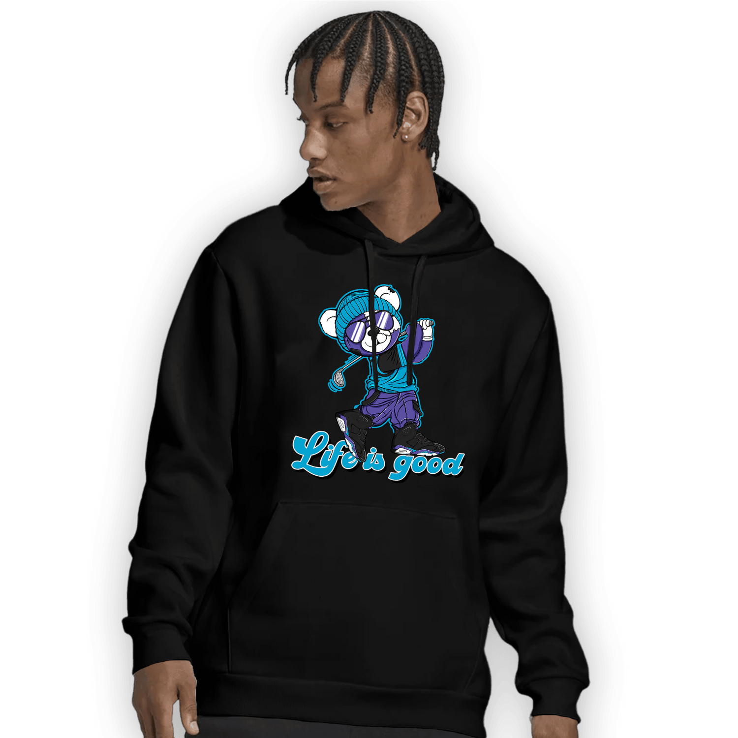 Aqua 6s Hoodie Match BER Like Golf - NastyJamz