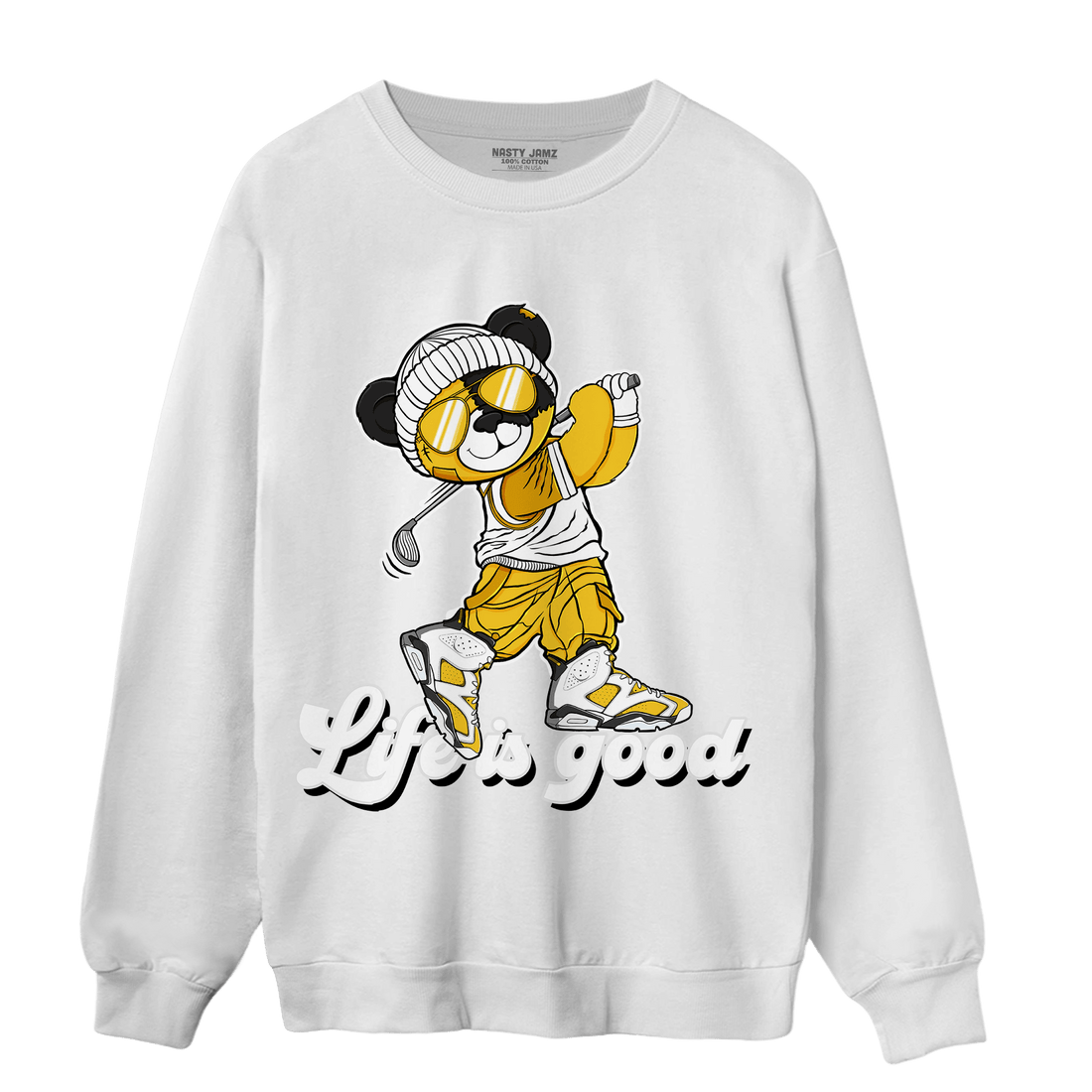 Yellow Ochre 6s Sweatshirt Match BER Like Golf - NastyJamz