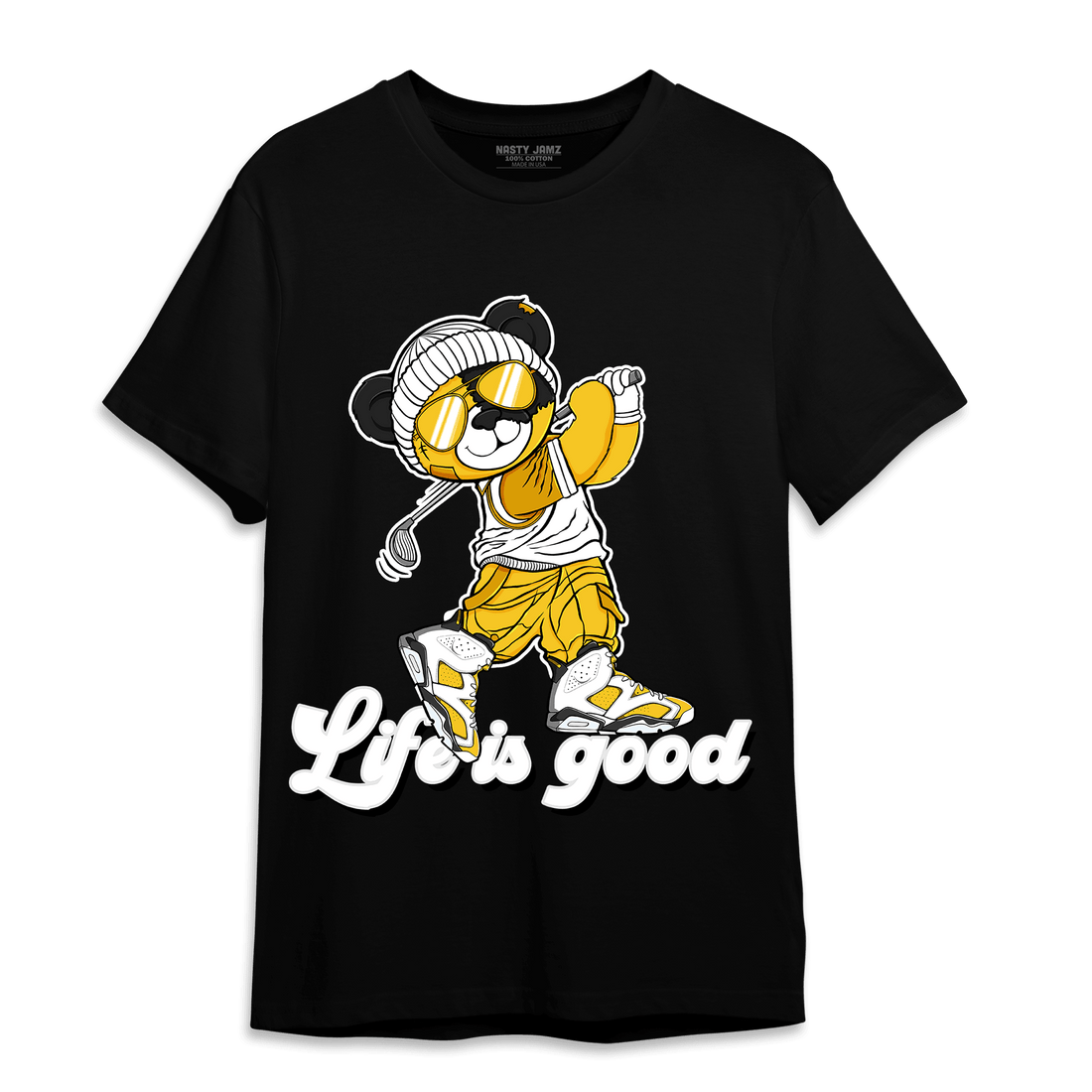 Yellow Ochre 6s T Shirt Match BER Like Golf - NastyJamz
