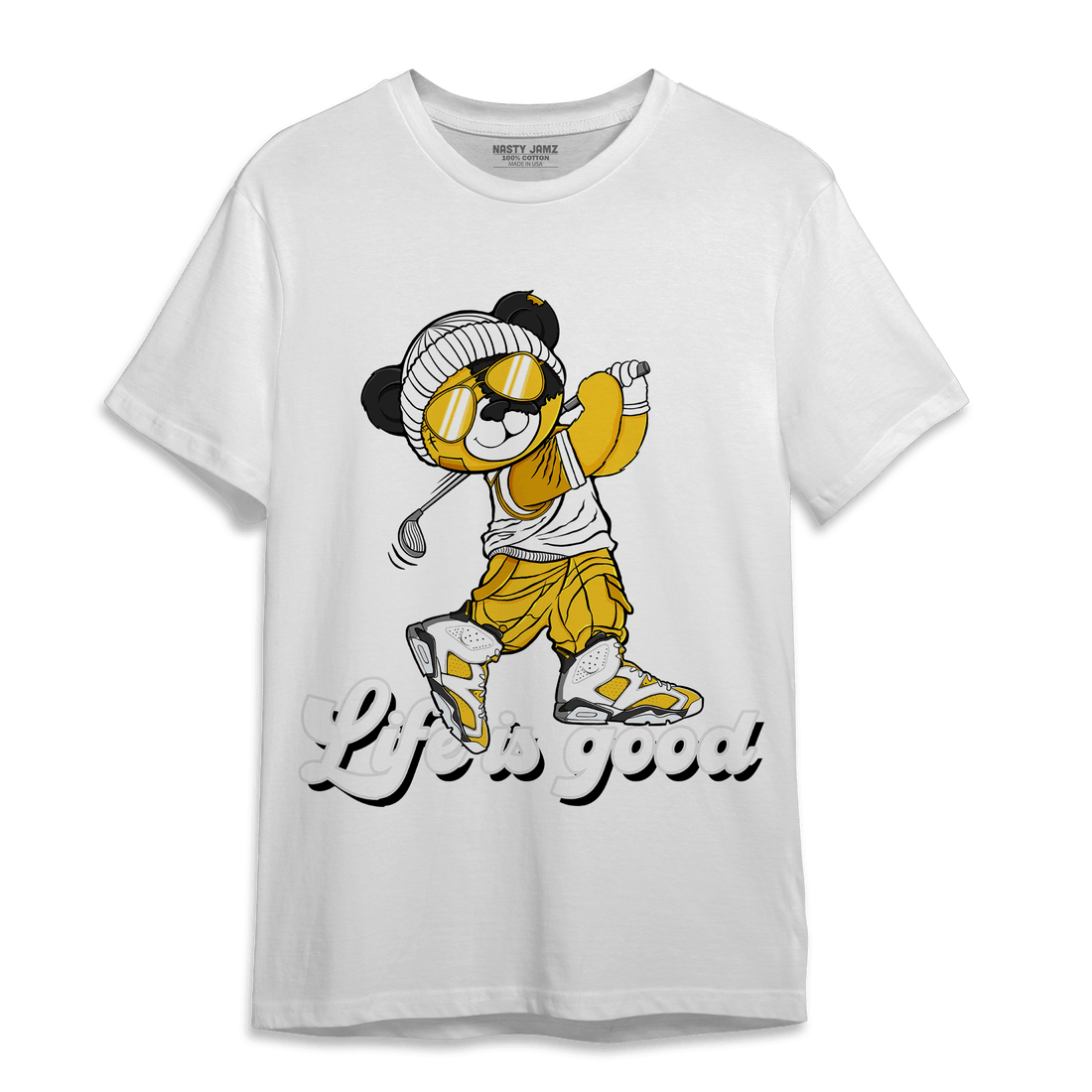 Yellow Ochre 6s T Shirt Match BER Like Golf - NastyJamz