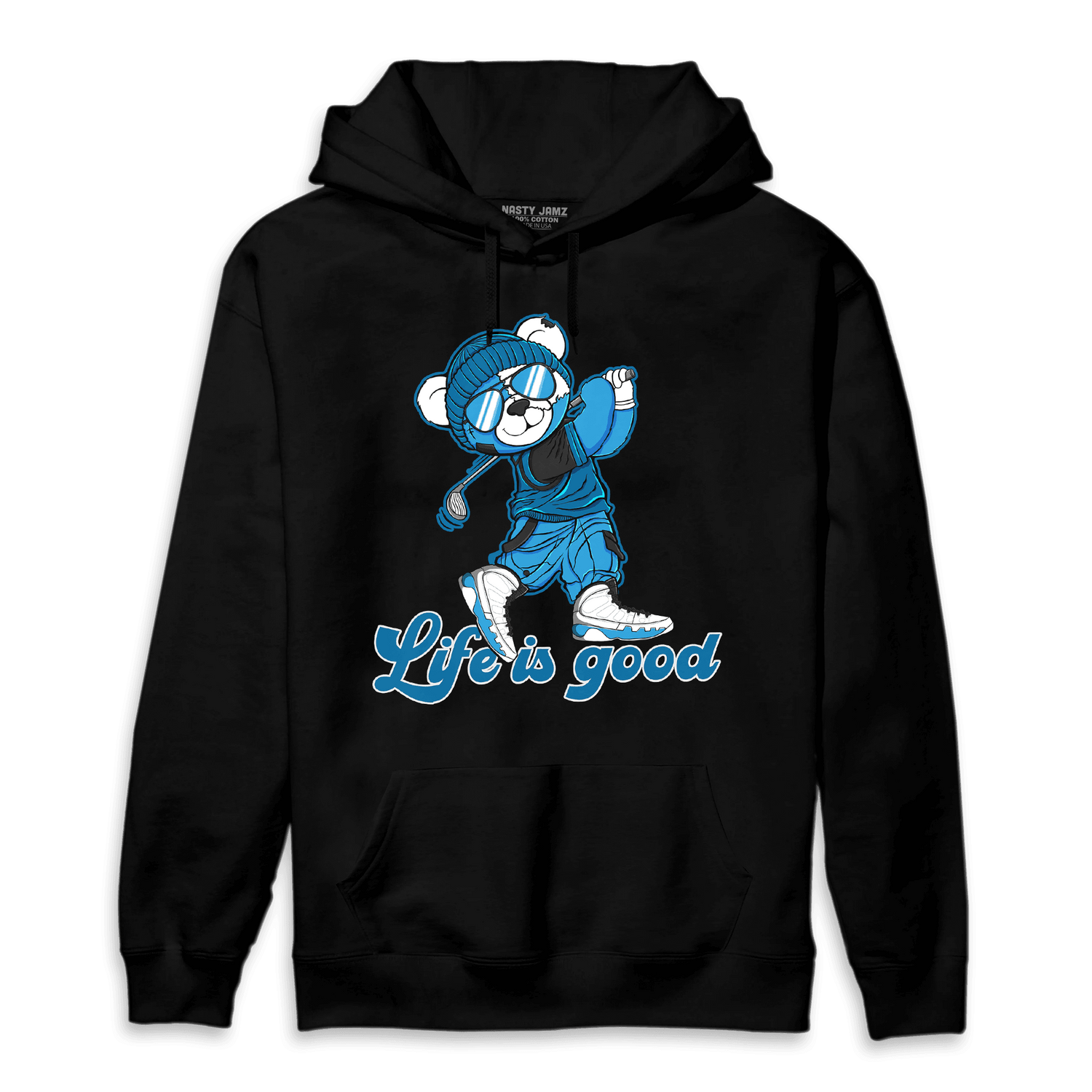 Powder Blue 9s Hoodie Match BER Like Golf - NastyJamz