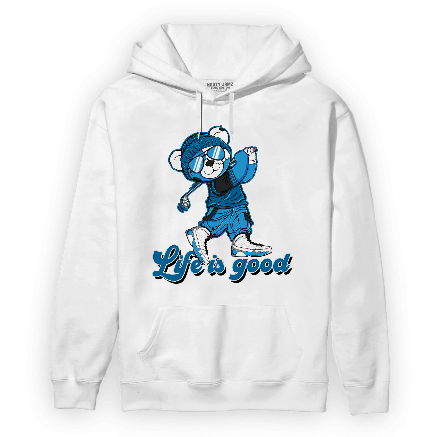 Powder Blue 9s Hoodie Match BER Like Golf - NastyJamz