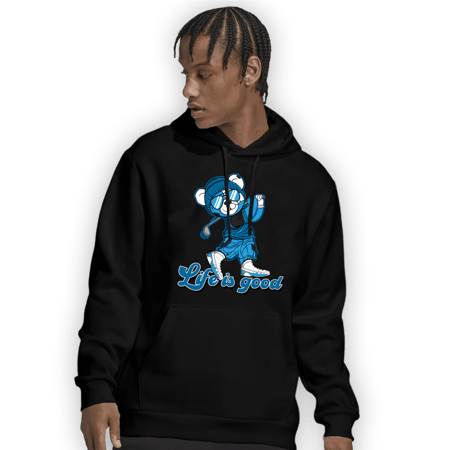 Powder Blue 9s Hoodie Match BER Like Golf - NastyJamz
