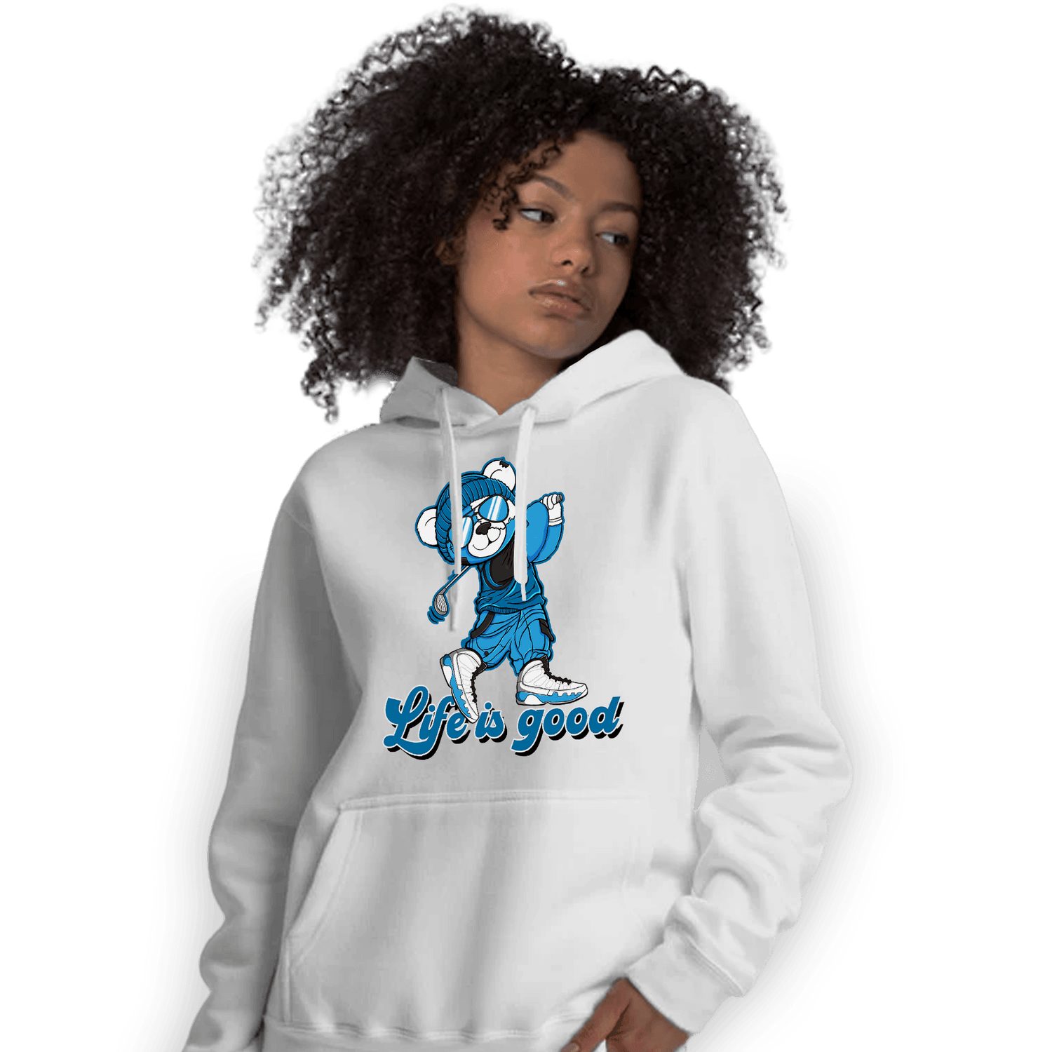 Powder Blue 9s Hoodie Match BER Like Golf - NastyJamz