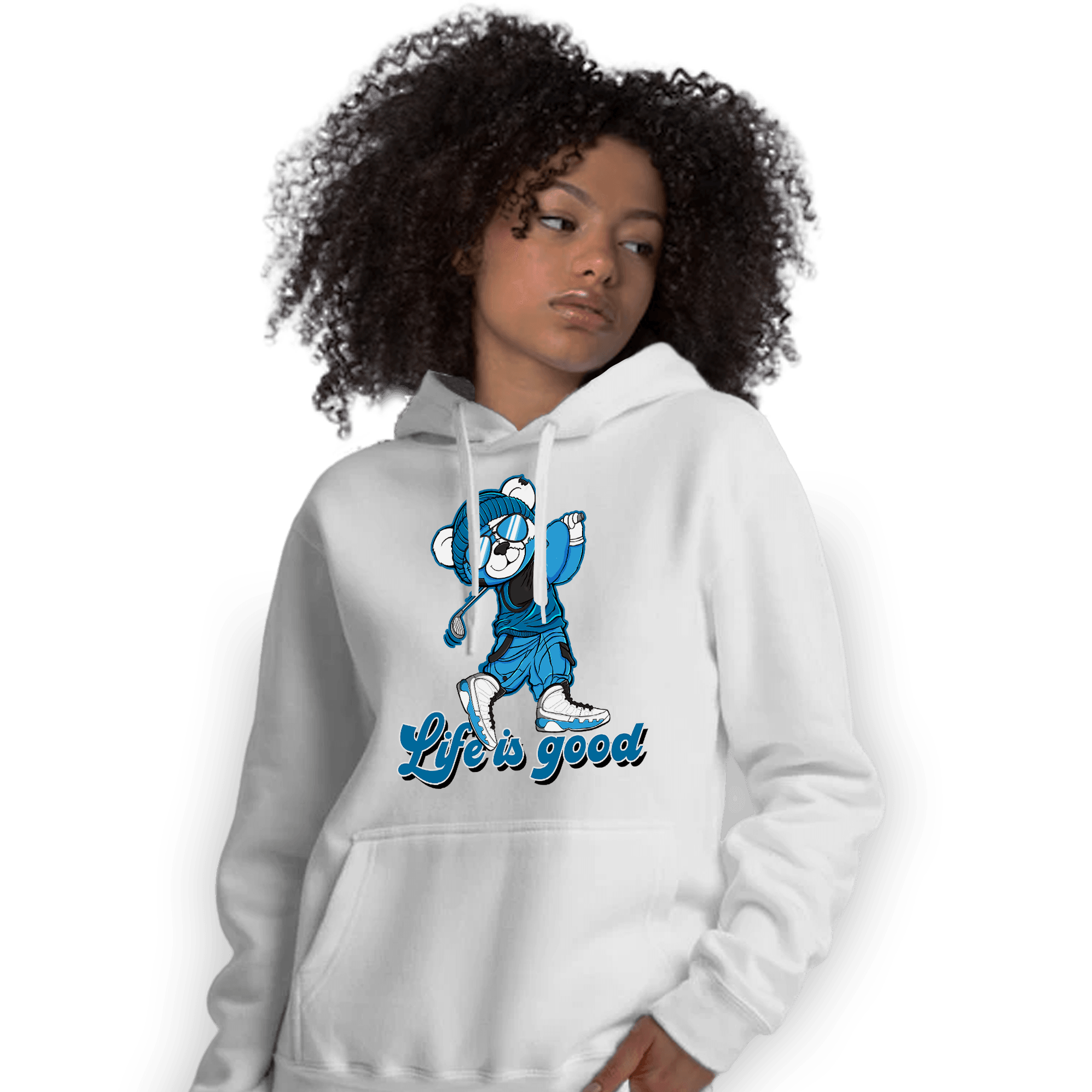 Powder Blue 9s Hoodie Match BER Like Golf - NastyJamz