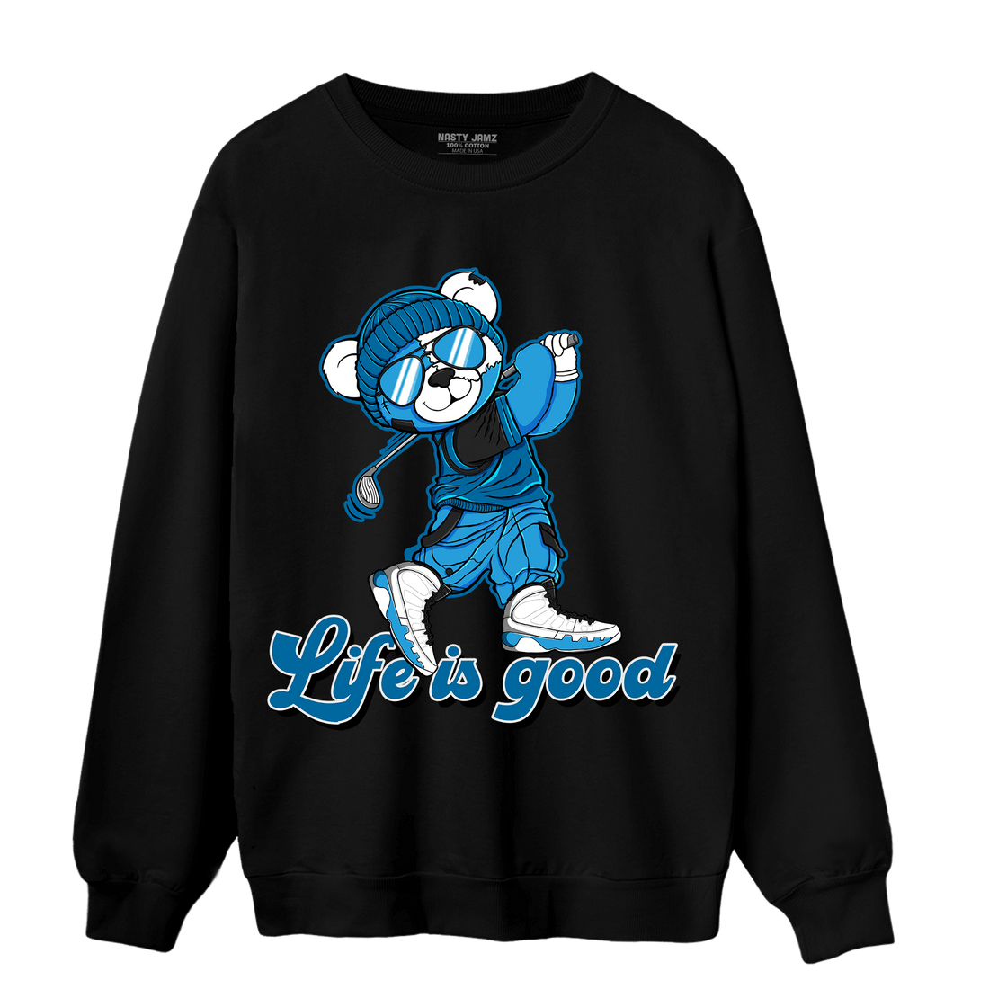 Powder Blue 9s Sweatshirt Match BER Like Golf - NastyJamz