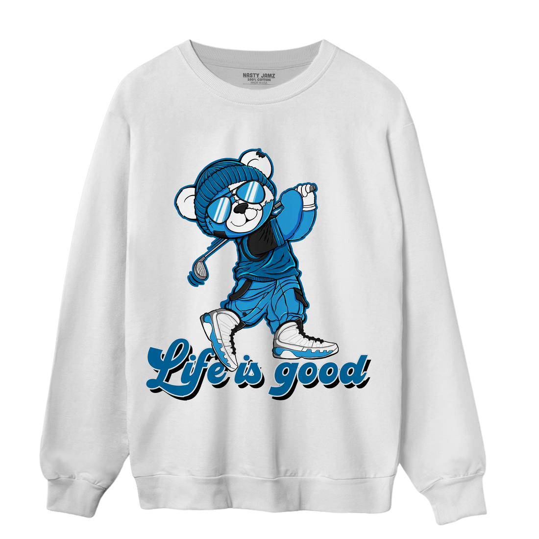 Powder Blue 9s Sweatshirt Match BER Like Golf - NastyJamz