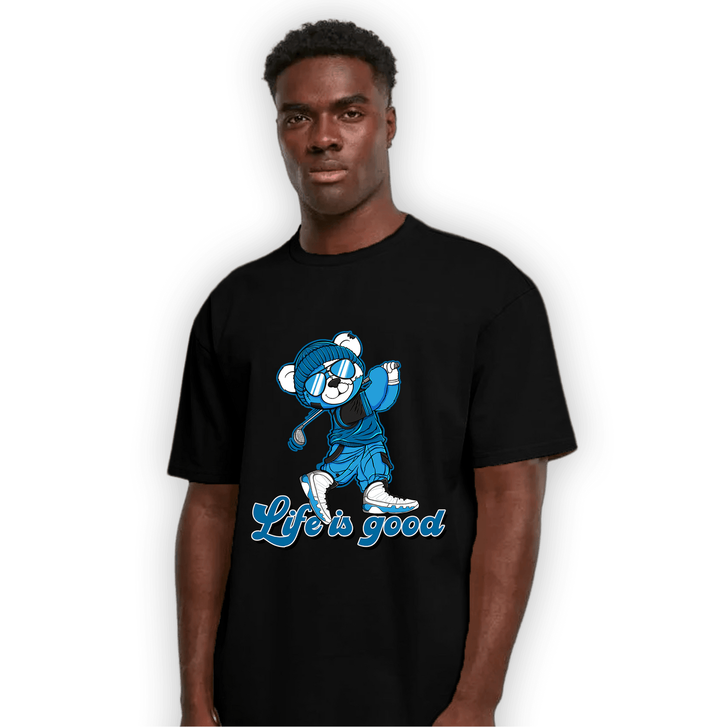 Powder Blue 9s T Shirt Match BER Like Golf - NastyJamz