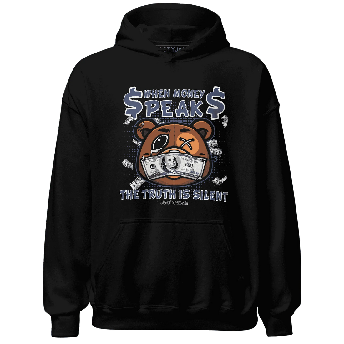 Low-Diffused-Blue-11s-Hoodie-Match-BER-Money-Speaks-Truth-Silent