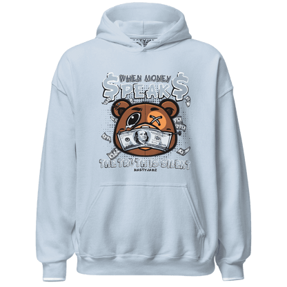 Mid Diffused Blue Grey 1s Hoodie Match BER Money Speaks Truth Silent - NastyJamz