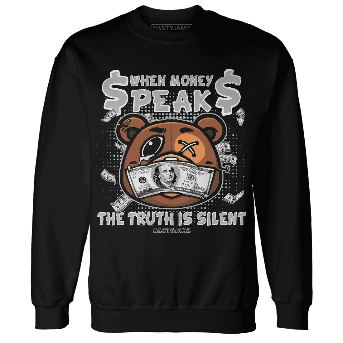 Wolf-Grey-1s-Sweatshirt-Match-BER-Money-Speaks-Truth-Silent