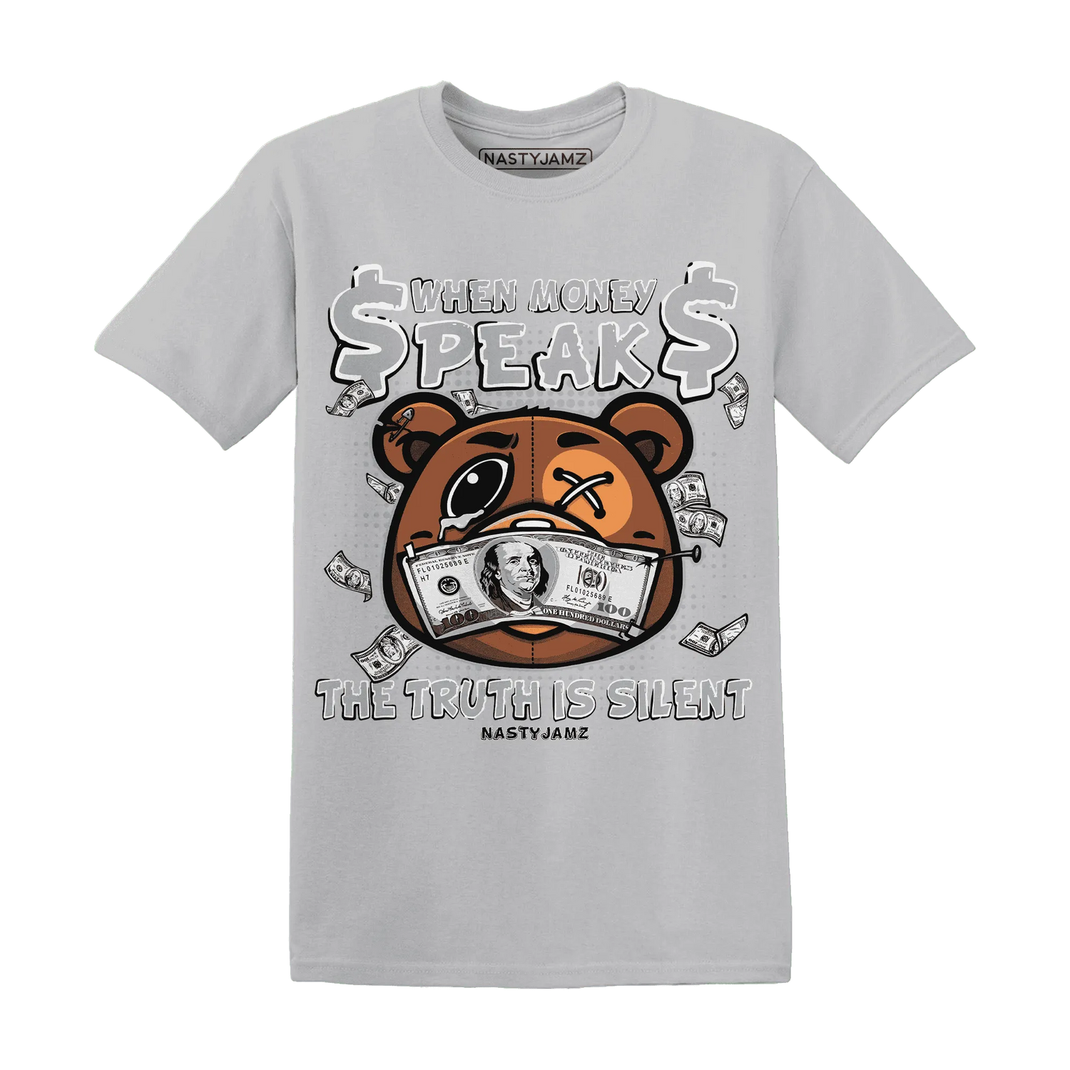 Wolf-Grey-1s-T-Shirt-Match-BER-Money-Speaks-Truth-Silent