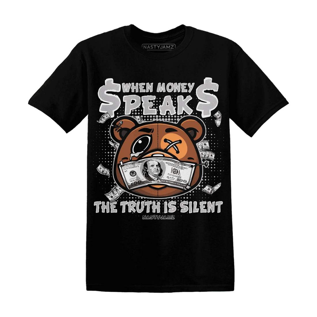 Cement-Grey-3s-T-Shirt-Match-BER-Money-Speaks-Truth-Silent