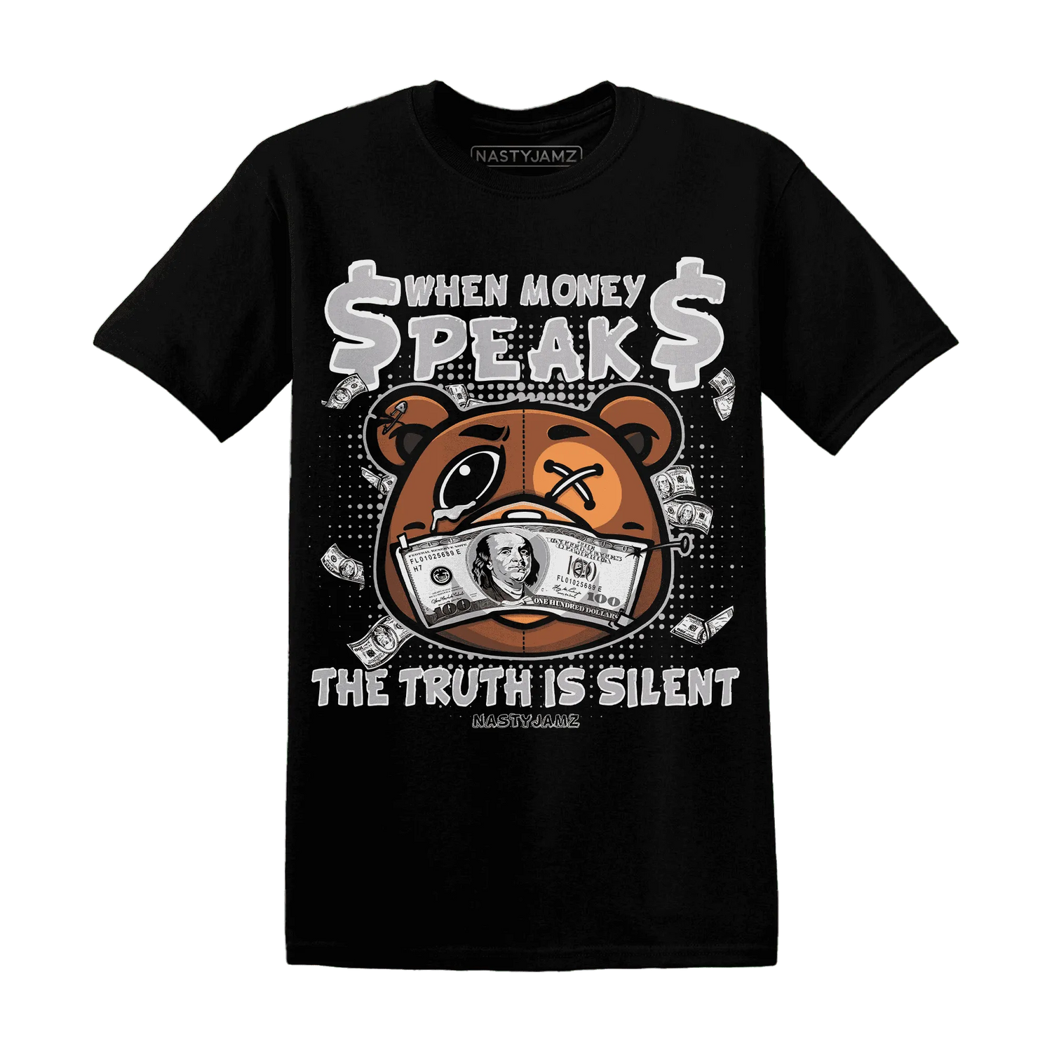 Cement-Grey-3s-T-Shirt-Match-BER-Money-Speaks-Truth-Silent