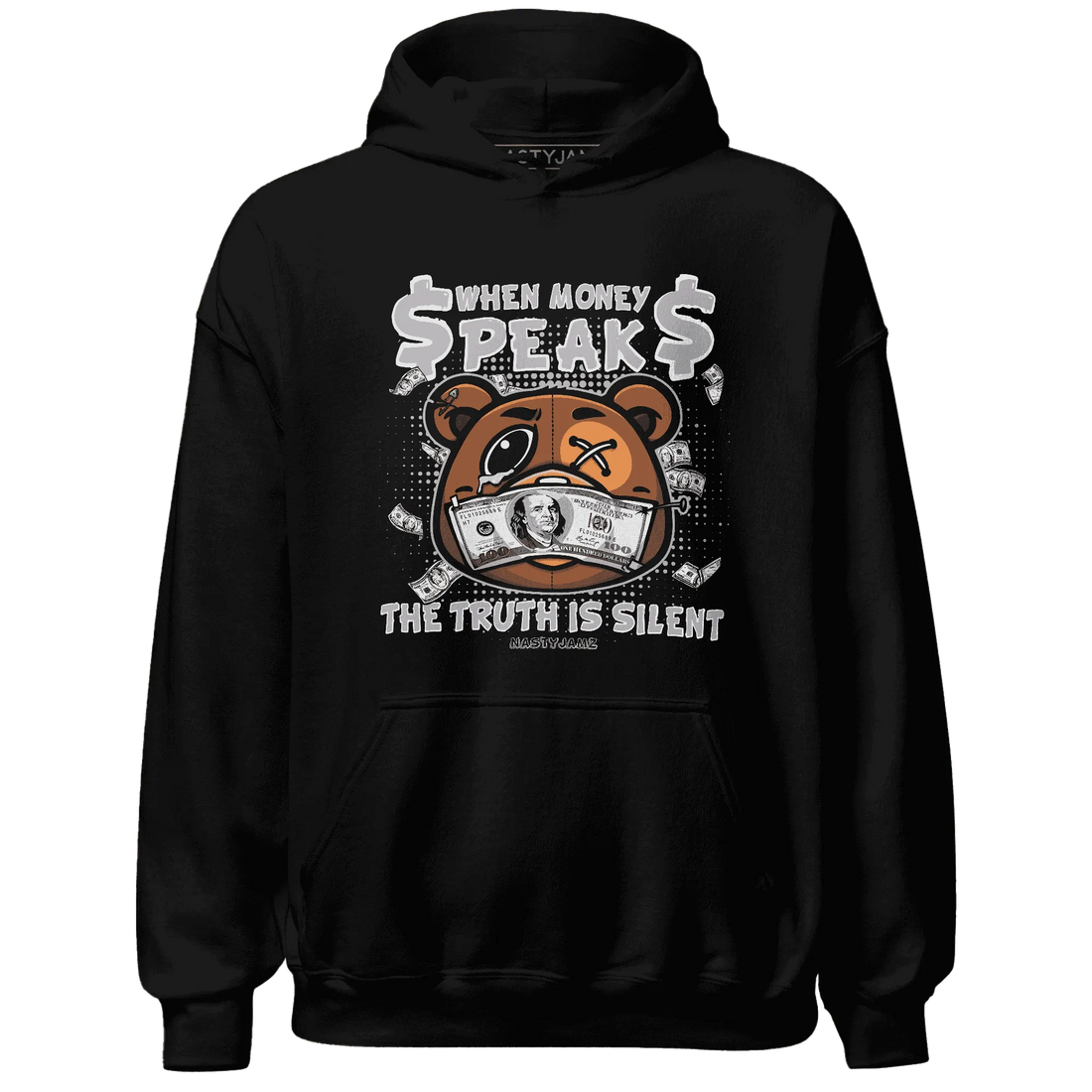 Cement-Grey-3s-Hoodie-Match-BER-Money-Speaks-Truth-Silent