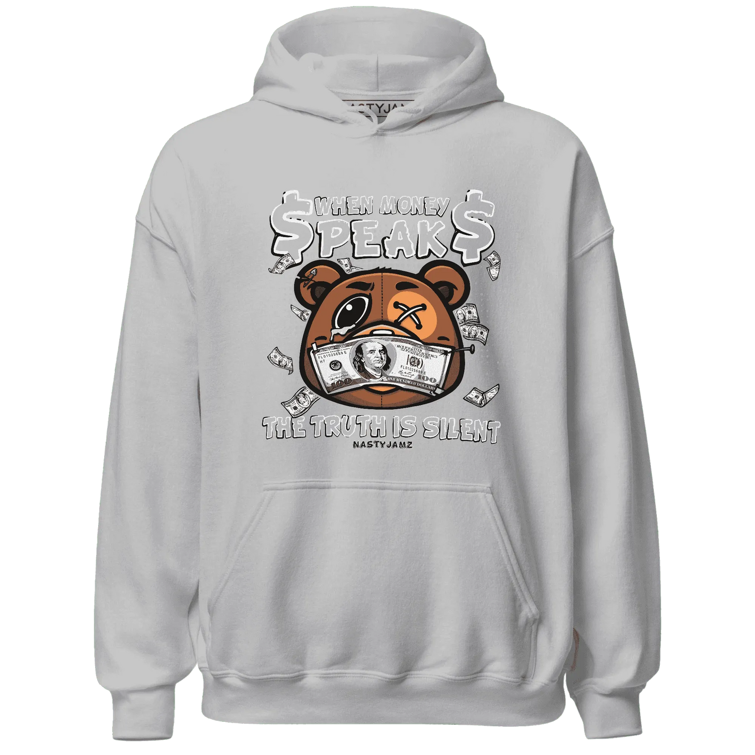 Cement-Grey-3s-Hoodie-Match-BER-Money-Speaks-Truth-Silent