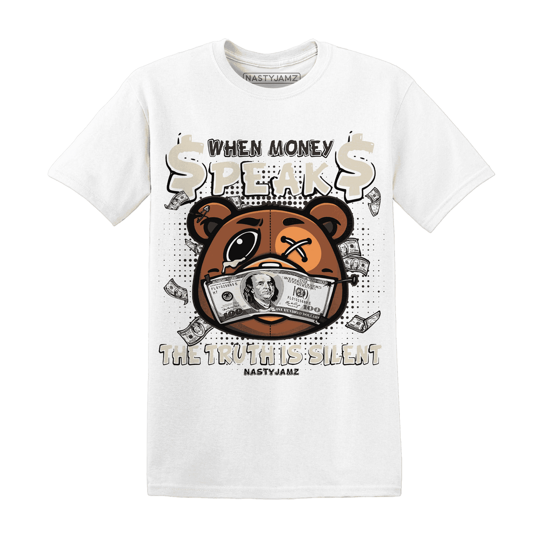 Quaiii 54 3s T Shirt Match BER Money Speaks Truth Silent - NastyJamz