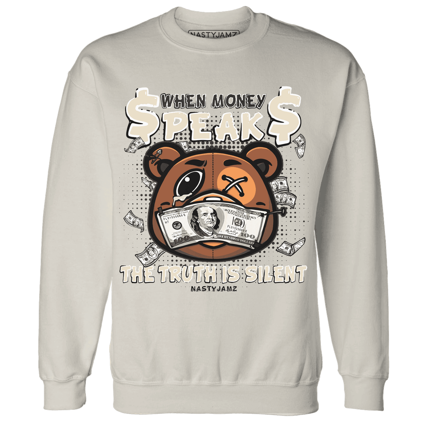 Quaiii 54 3s Sweatshirt Match BER Money Speaks Truth Silent - NastyJamz