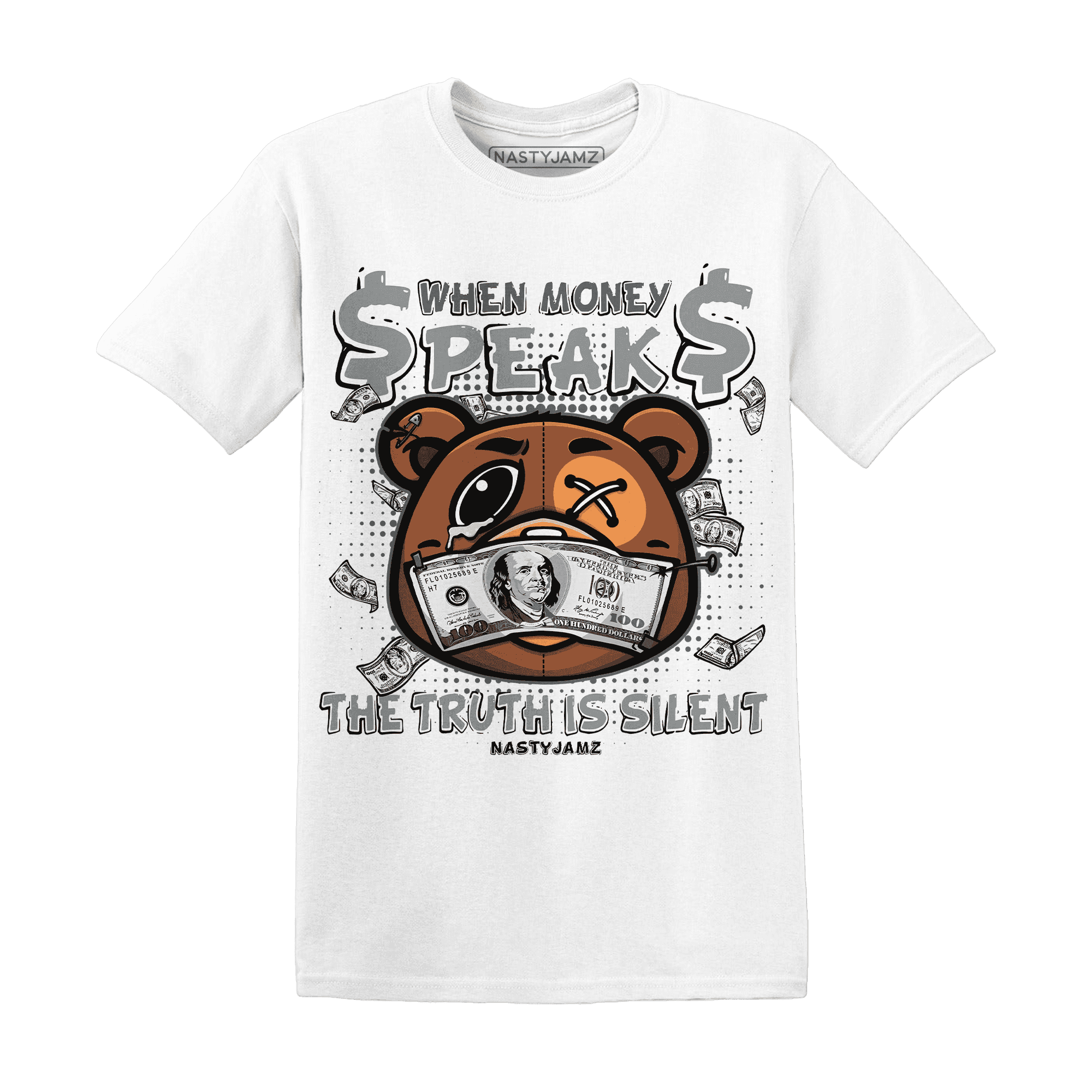 Paris Olympicsss 4s T Shirt Match BER Money Speaks Truth Silent - NastyJamz