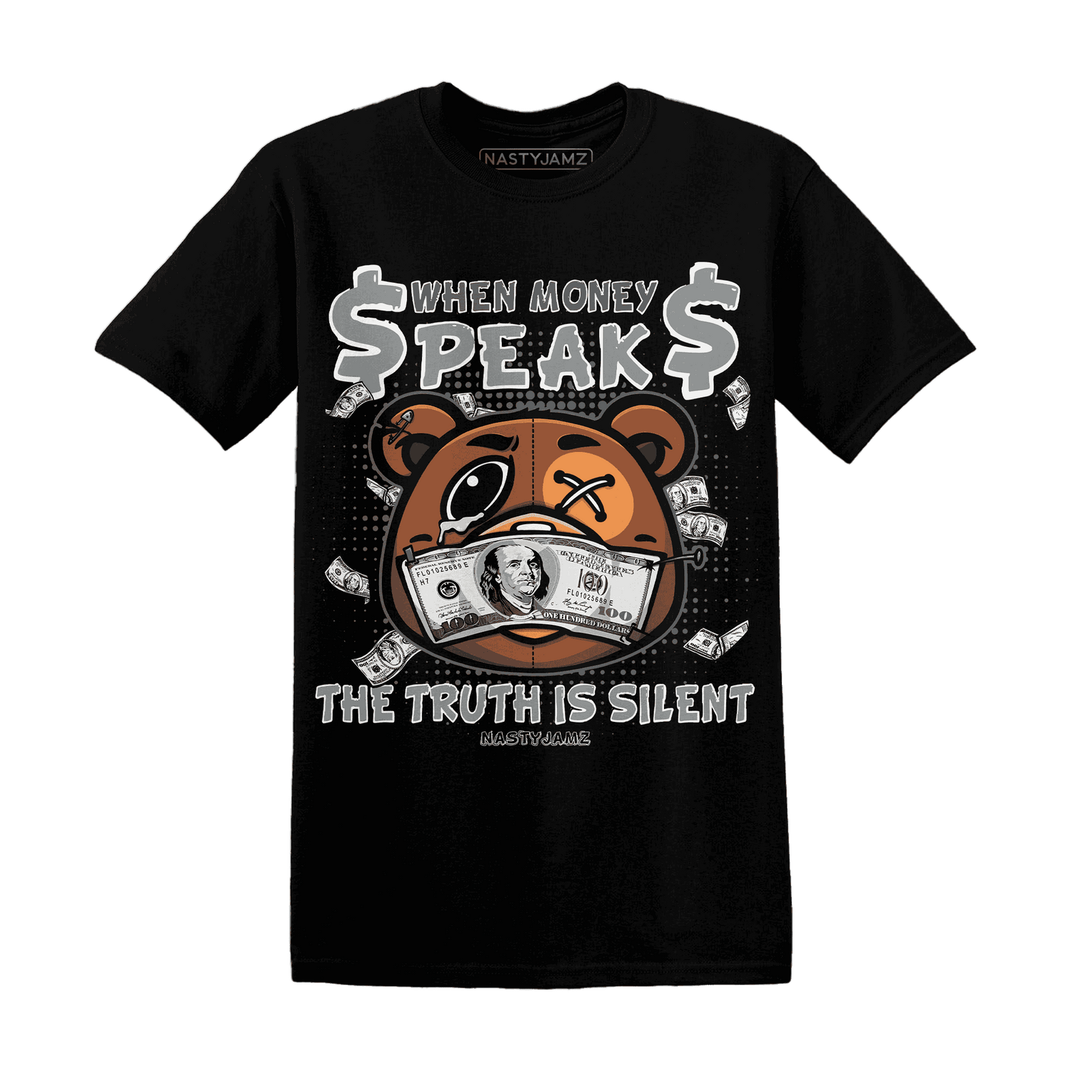 Paris Olympicsss 4s T Shirt Match BER Money Speaks Truth Silent - NastyJamz