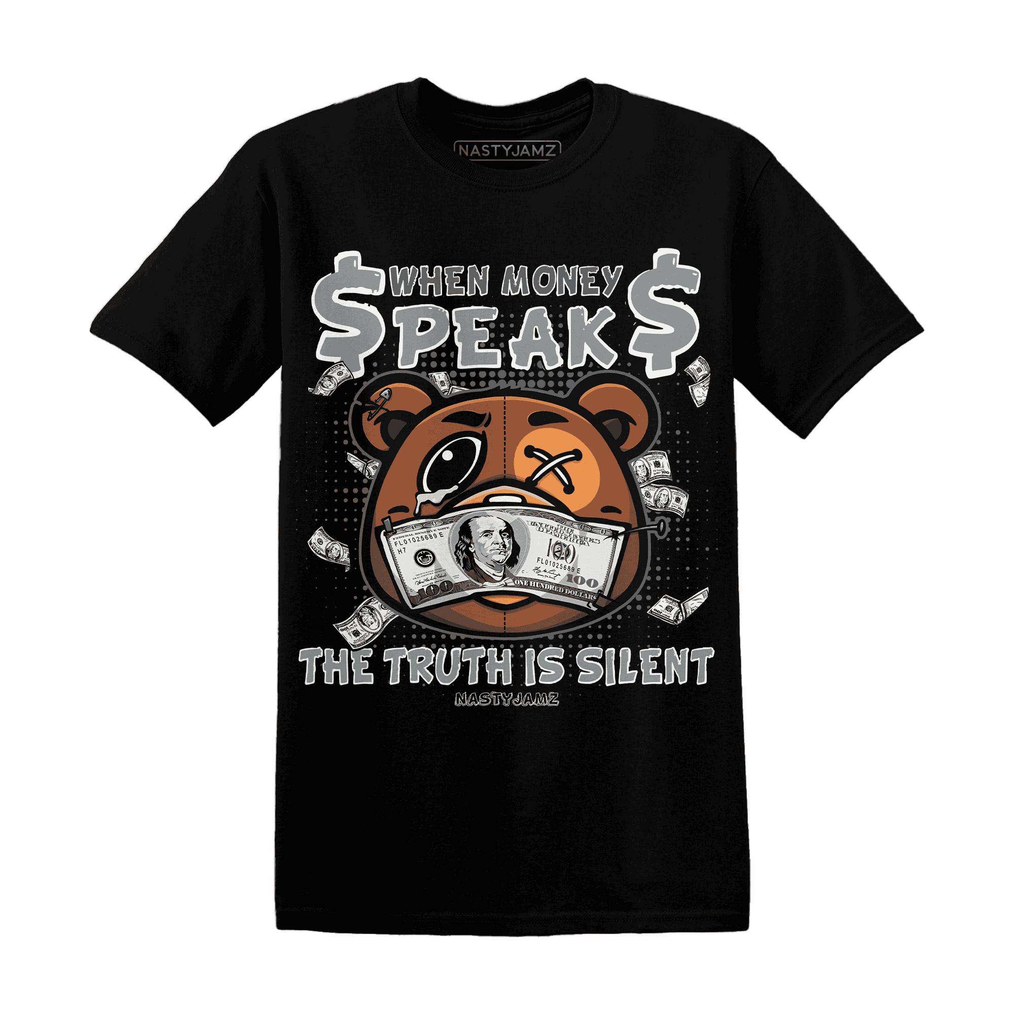 Paris Olympicsss 4s T Shirt Match BER Money Speaks Truth Silent - NastyJamz