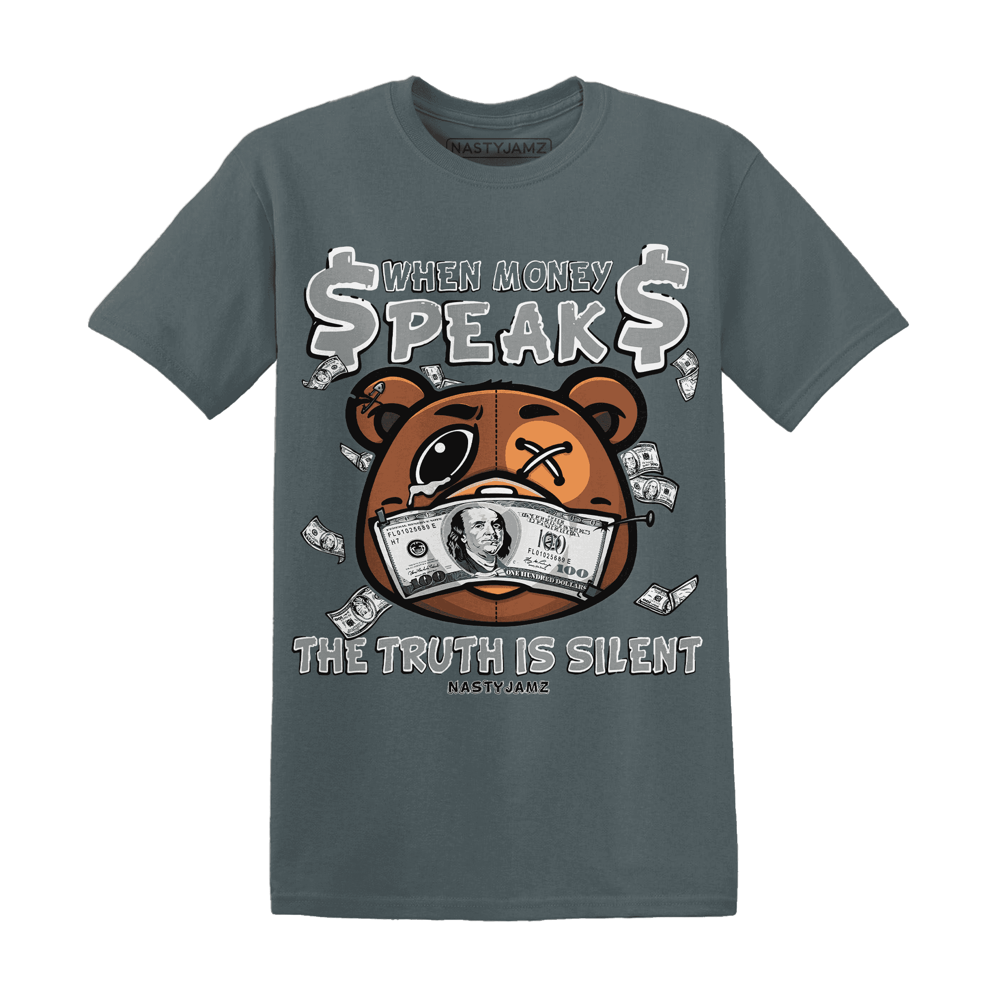 Paris Olympicsss 4s T Shirt Match BER Money Speaks Truth Silent - NastyJamz