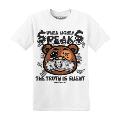 White-Thunder-4s-T-Shirt-Match-BER-Money-Speaks-Truth-Silent