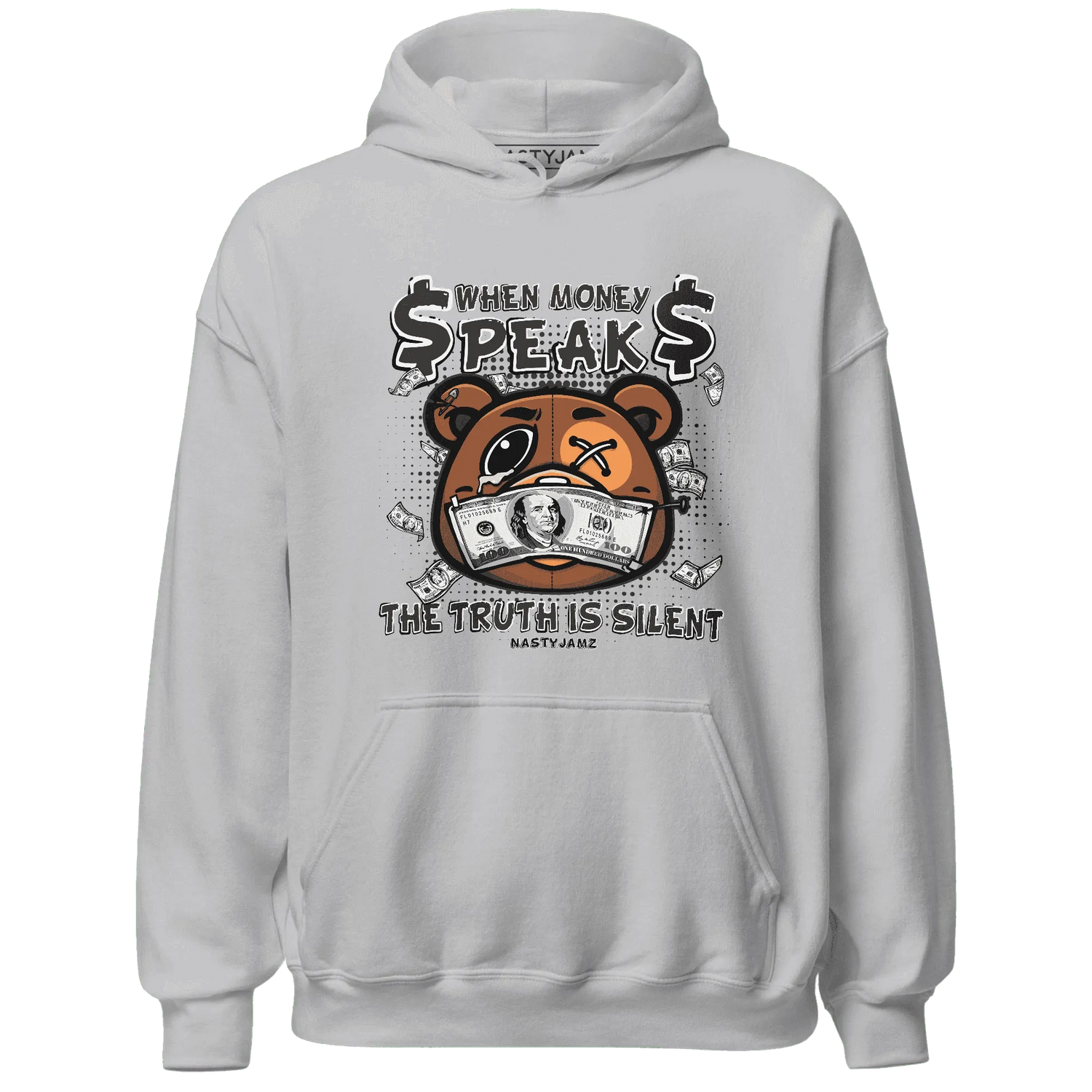 White-Thunder-4s-Hoodie-Match-BER-Money-Speaks-Truth-Silent