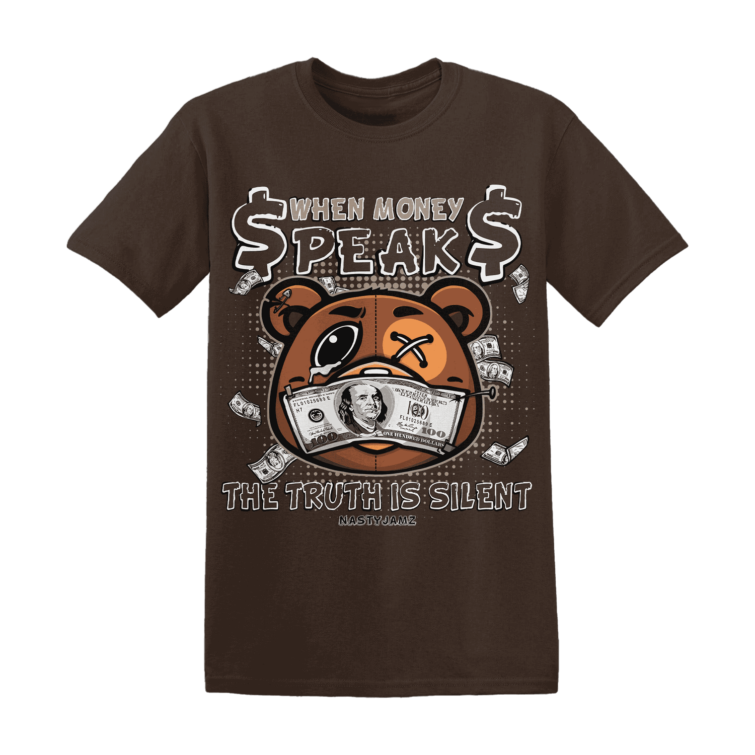 Dunk Low Baroque Brown T Shirt Match BER Money Speaks Truth Silent - NastyJamz