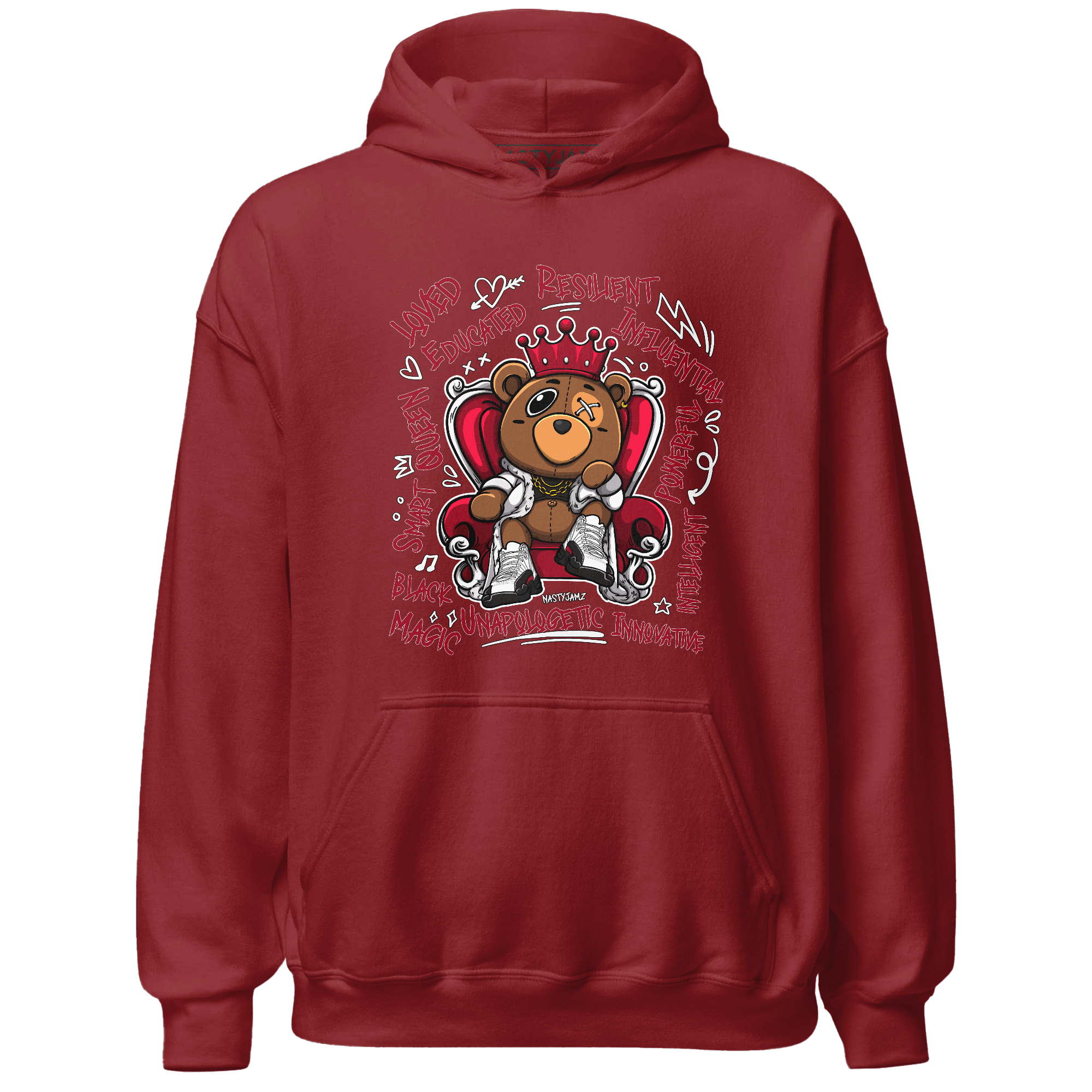 Retro Red Taxi 12s Hoodie Match BER Self Definition - NastyJamz