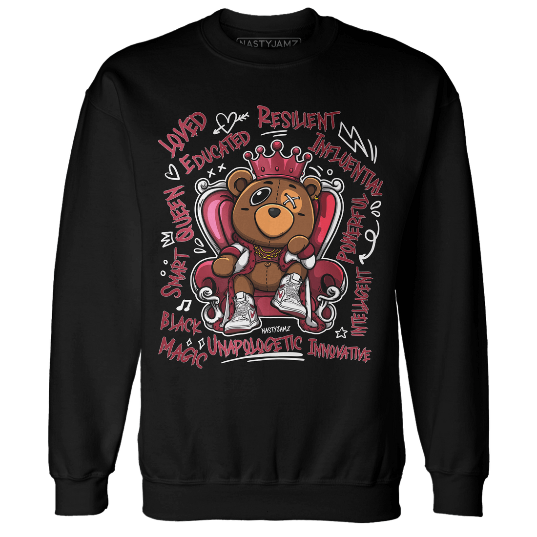 High 85 Metallic Burgundy 1s Sweatshirt Match BER Self Definition - NastyJamz