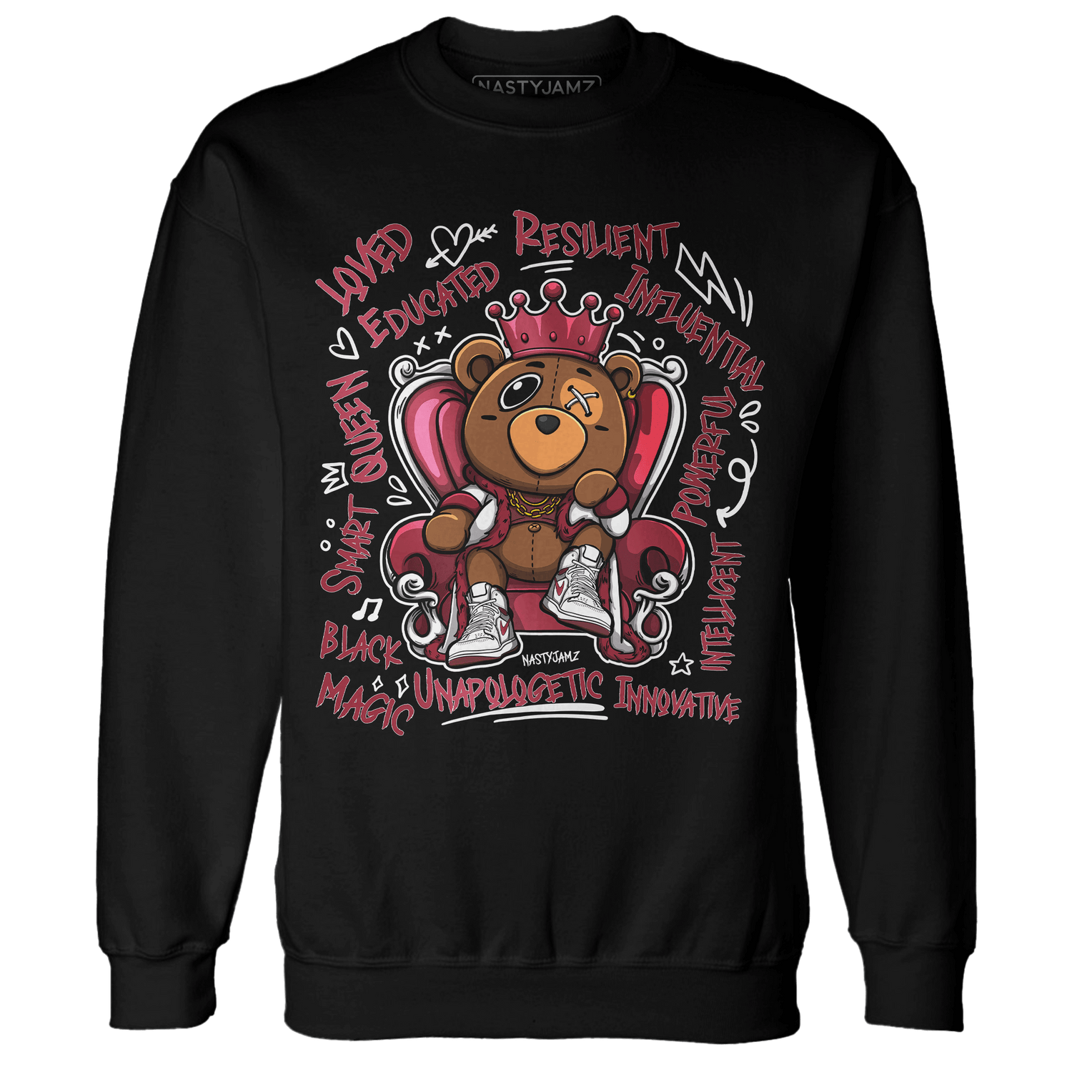 High 85 Metallic Burgundy 1s Sweatshirt Match BER Self Definition - NastyJamz