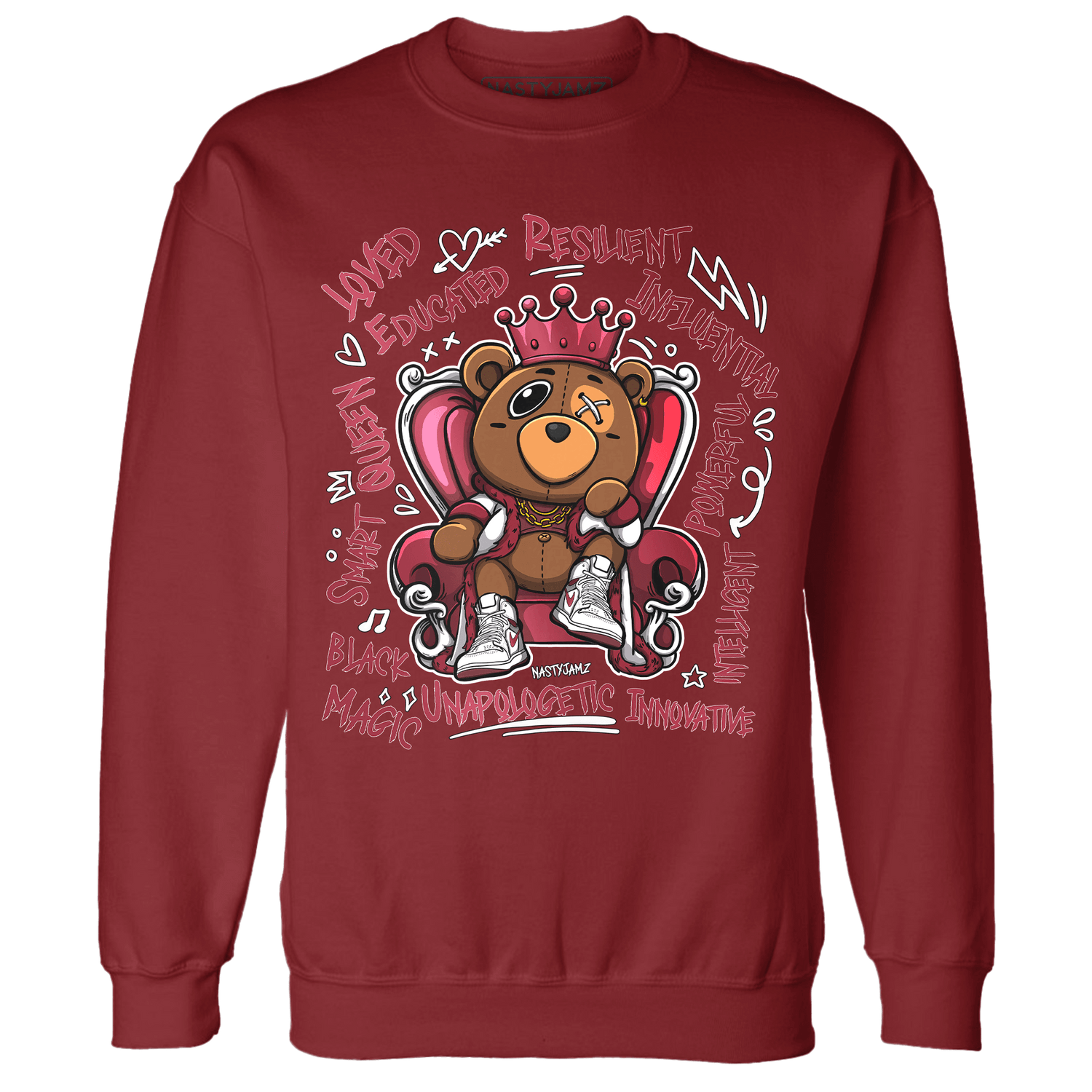 High 85 Metallic Burgundy 1s Sweatshirt Match BER Self Definition - NastyJamz
