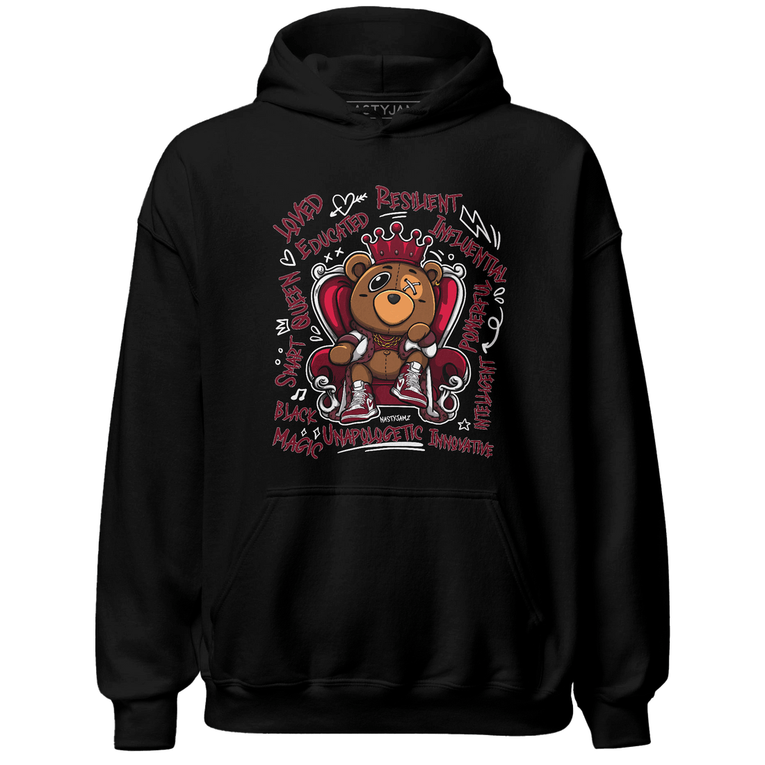 High White Team Red 1s Hoodie Match BER Self Definition - NastyJamz