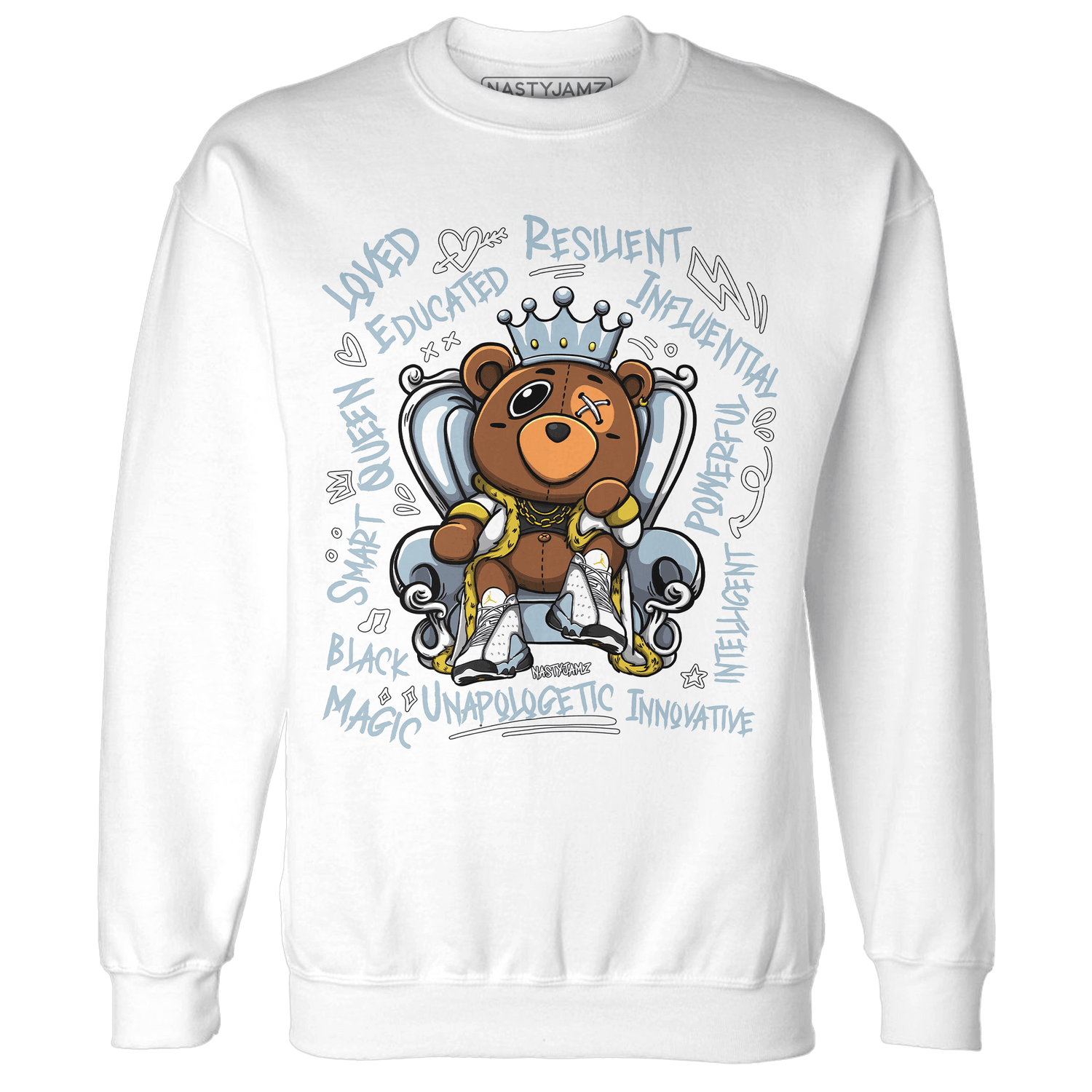 Blue Grey 13s Sweatshirt Match BER Self Definition - NastyJamz
