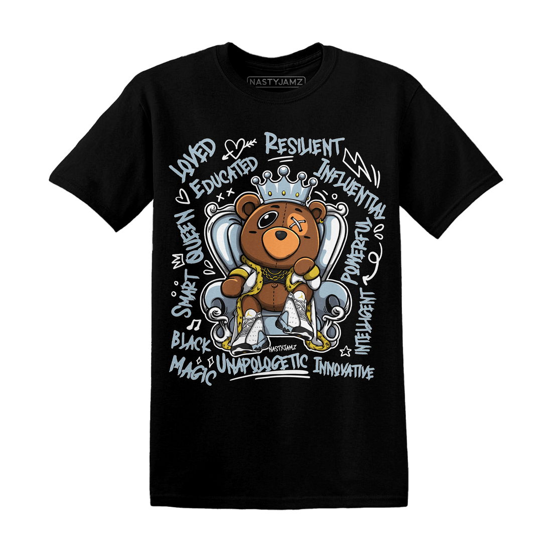 Jordan 13 Blue Grey T Shirt Match BER Self Definition - NastyJamz